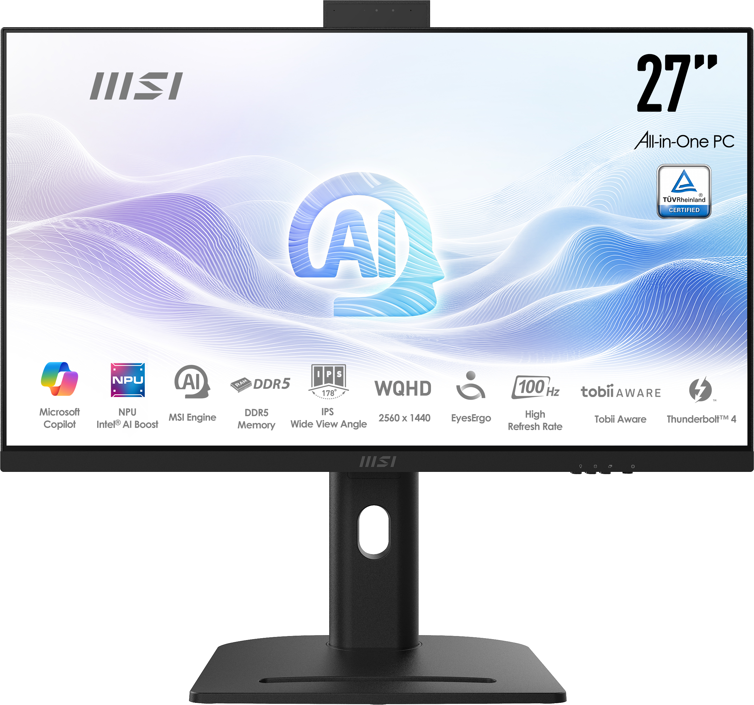 MSI Modern AM273QP AI 1UM-059EU All-in-One PC/workstation - 27\ QHD - Ultra 7 - 32GB - 1TB - W11 Pro
