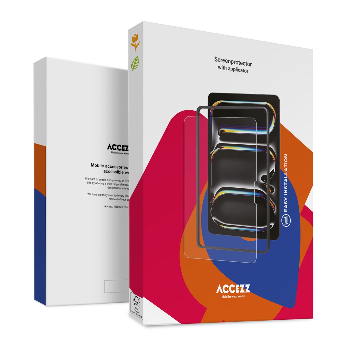Accezz Glass screenprotector + Applicator Apple iPad 9 (2021) 10.2 inch / iPad 8 (2020) 10.2 inch / iPad 7 (2019) 10.2 inch