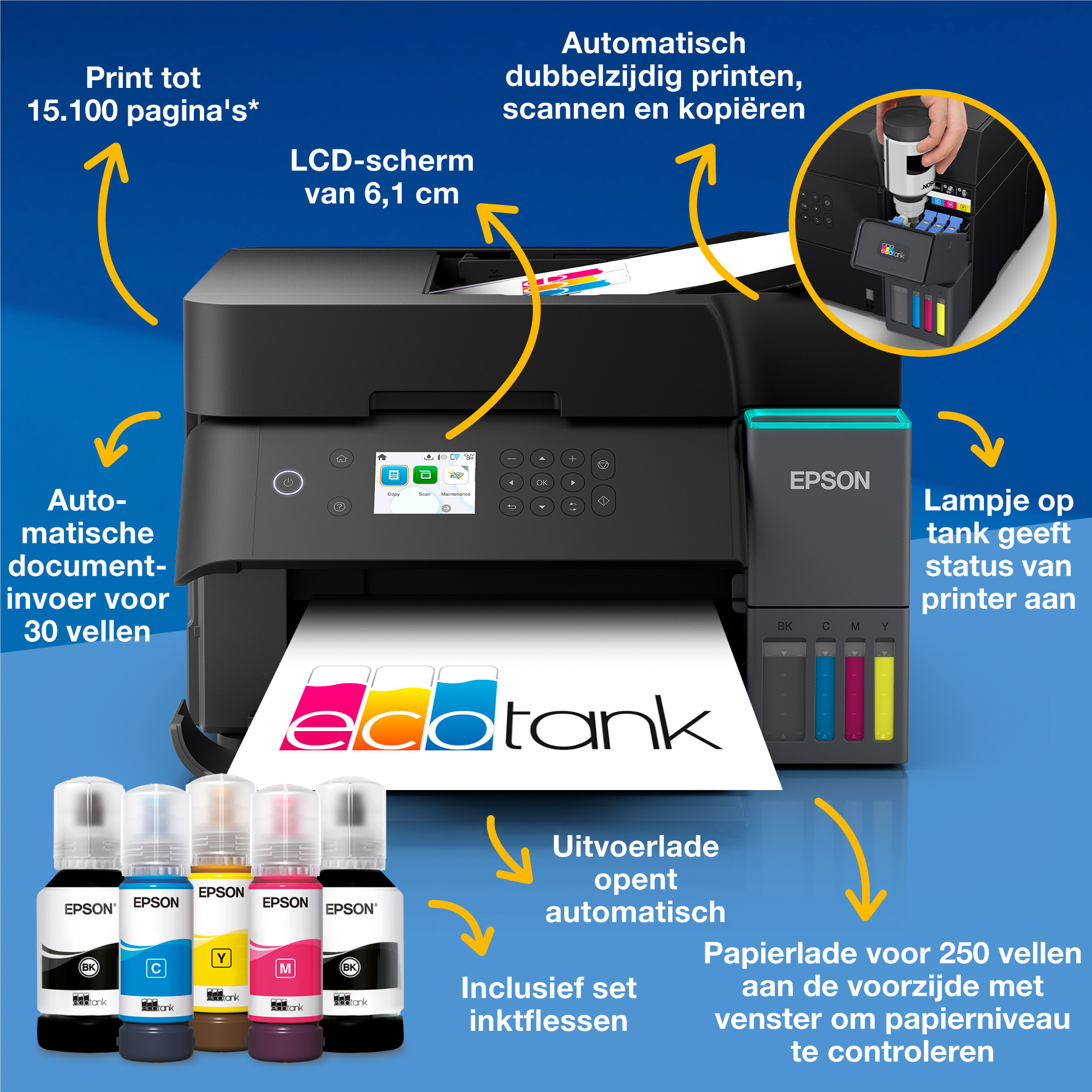 Epson EcoTank ET-3950 All-in-One-printer - WiFi
