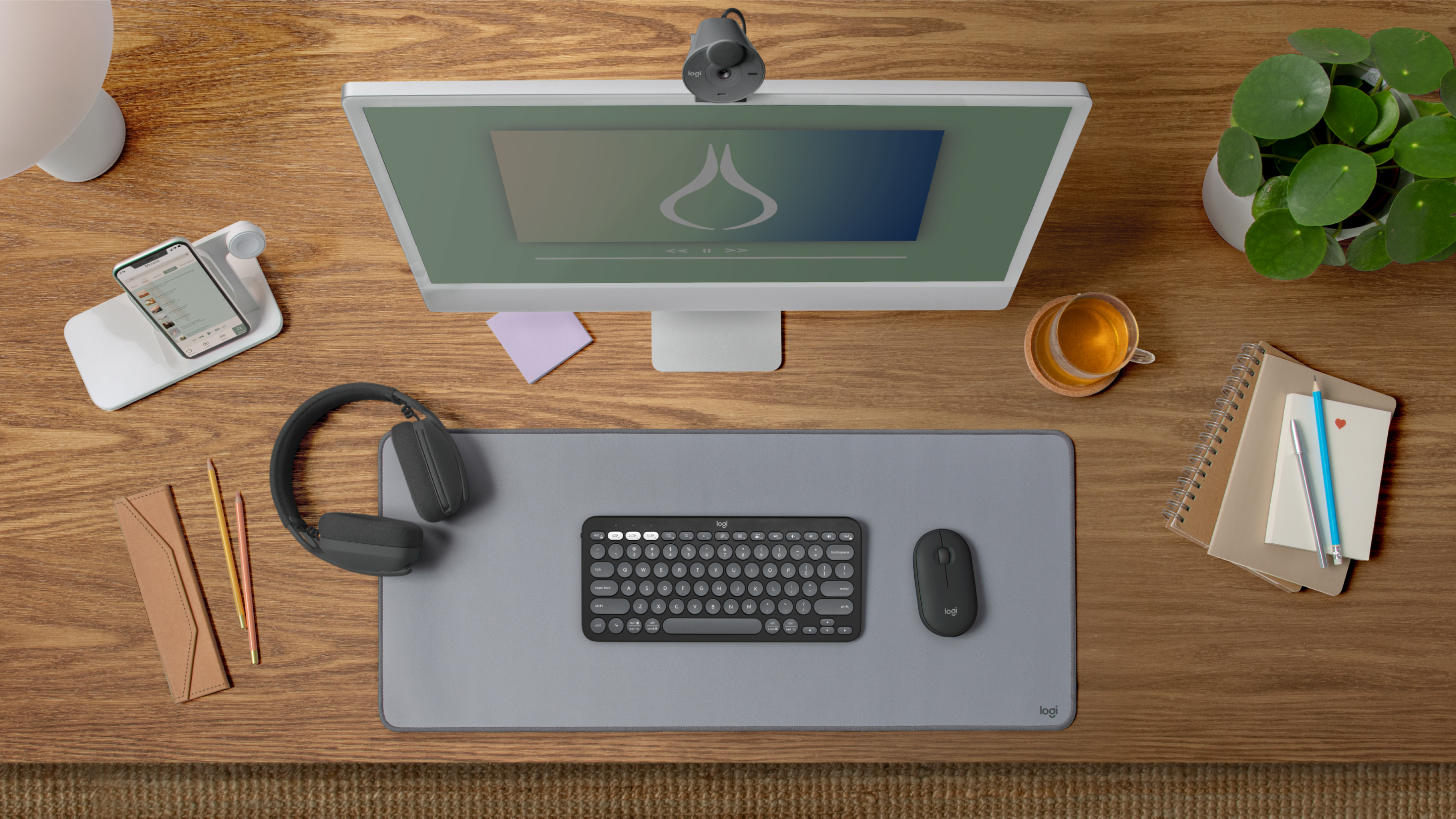 Logitech Toetsenbord & Muis Combo Pebble2, Bluetooth, Zwart