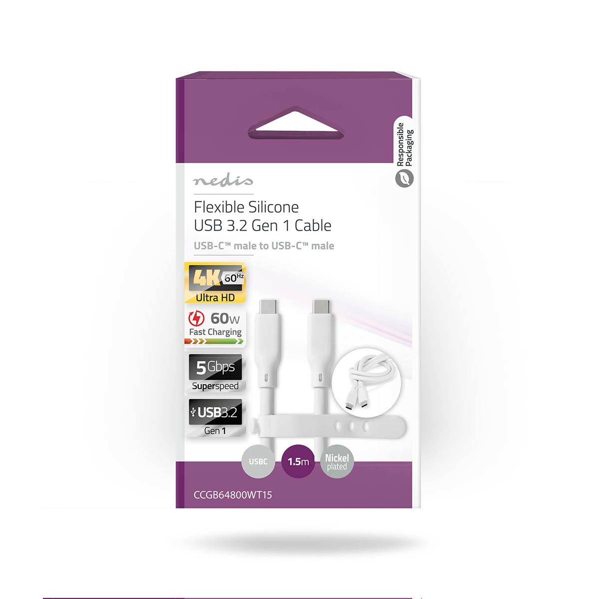 Nedis USB Kabel 3.2 (gen1) | CCGB64800WT15