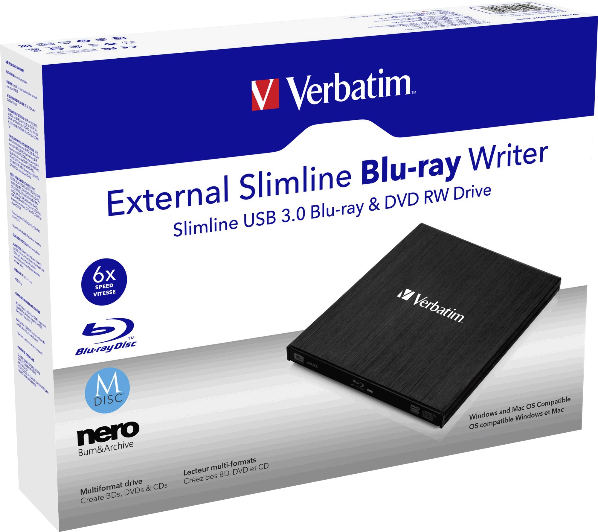Verbatim Slimline Externe Blu-Ray Brander