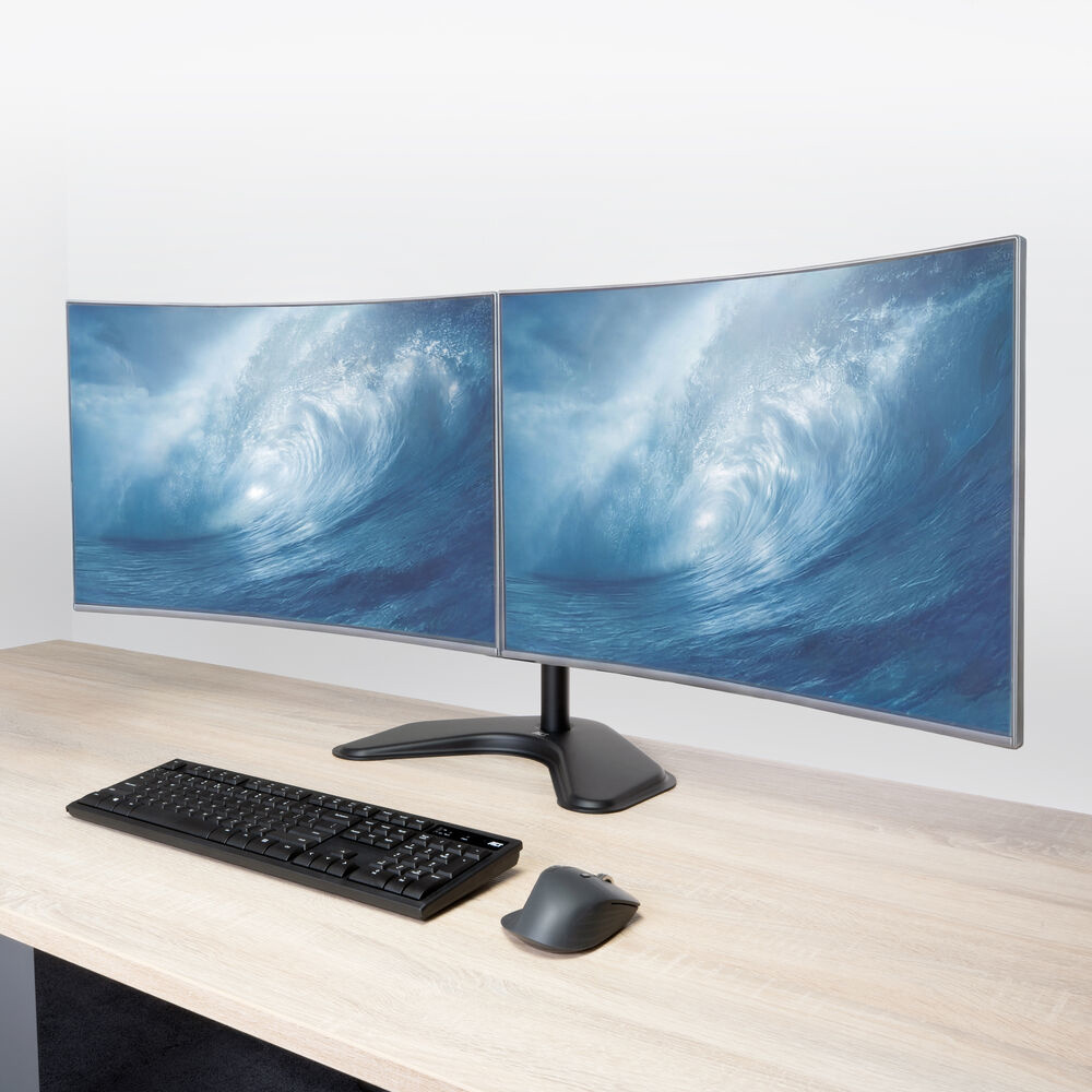ACT AC8363 - Monitorarm Essentials - 2 schermen tot 32\ - VESA - Hoogte verstelbaar - Op voet