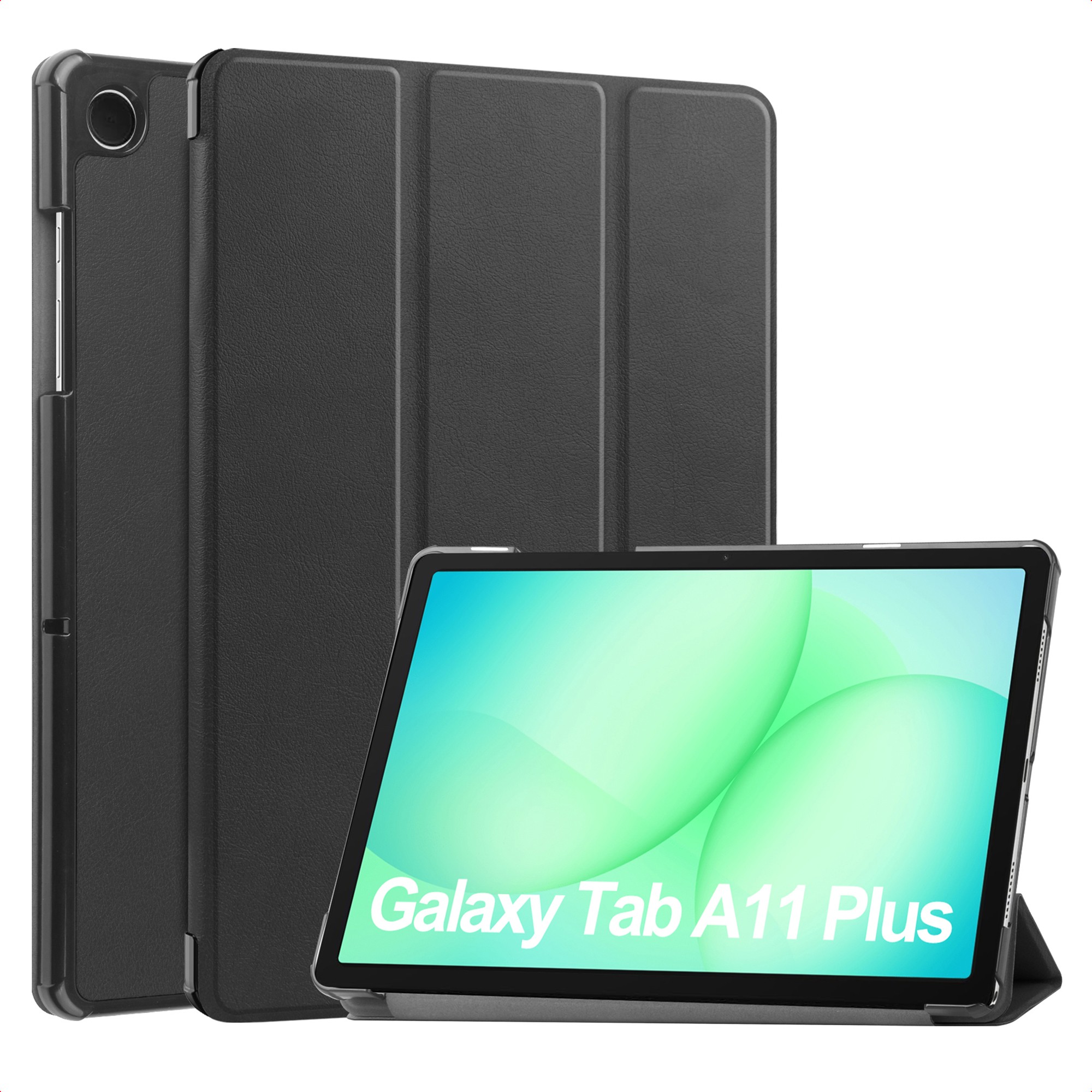 Accezz Trifold Bookcase voor de Samsung Galaxy Tab A9+ / A11+, Zwart
