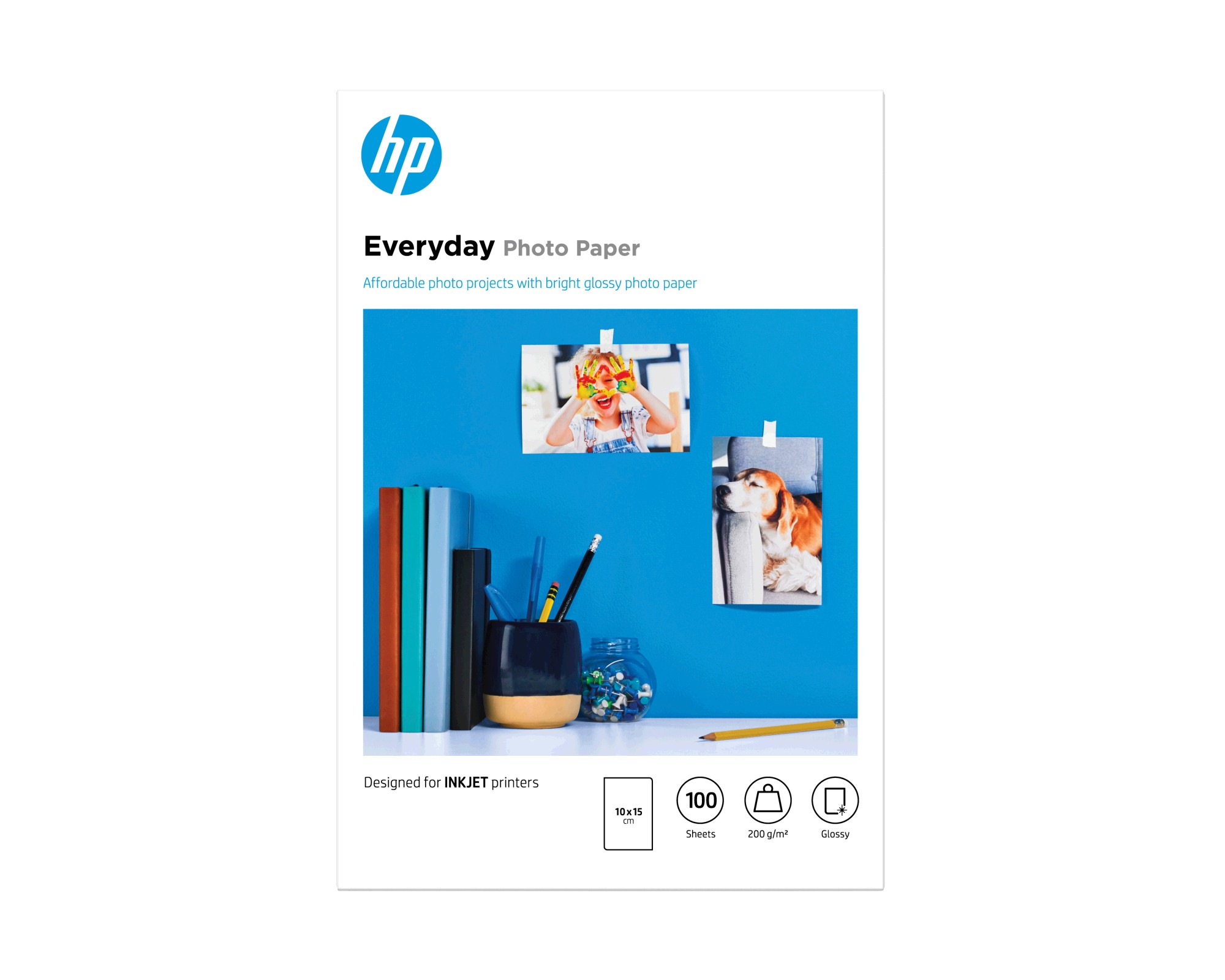 HP Everyday glanzend fotopapier 200 gram, 10 x 15 cm, 100 vel