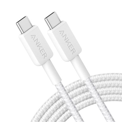 Anker  322 USB-C naar USB-C (1.8m, gevlochten), wit