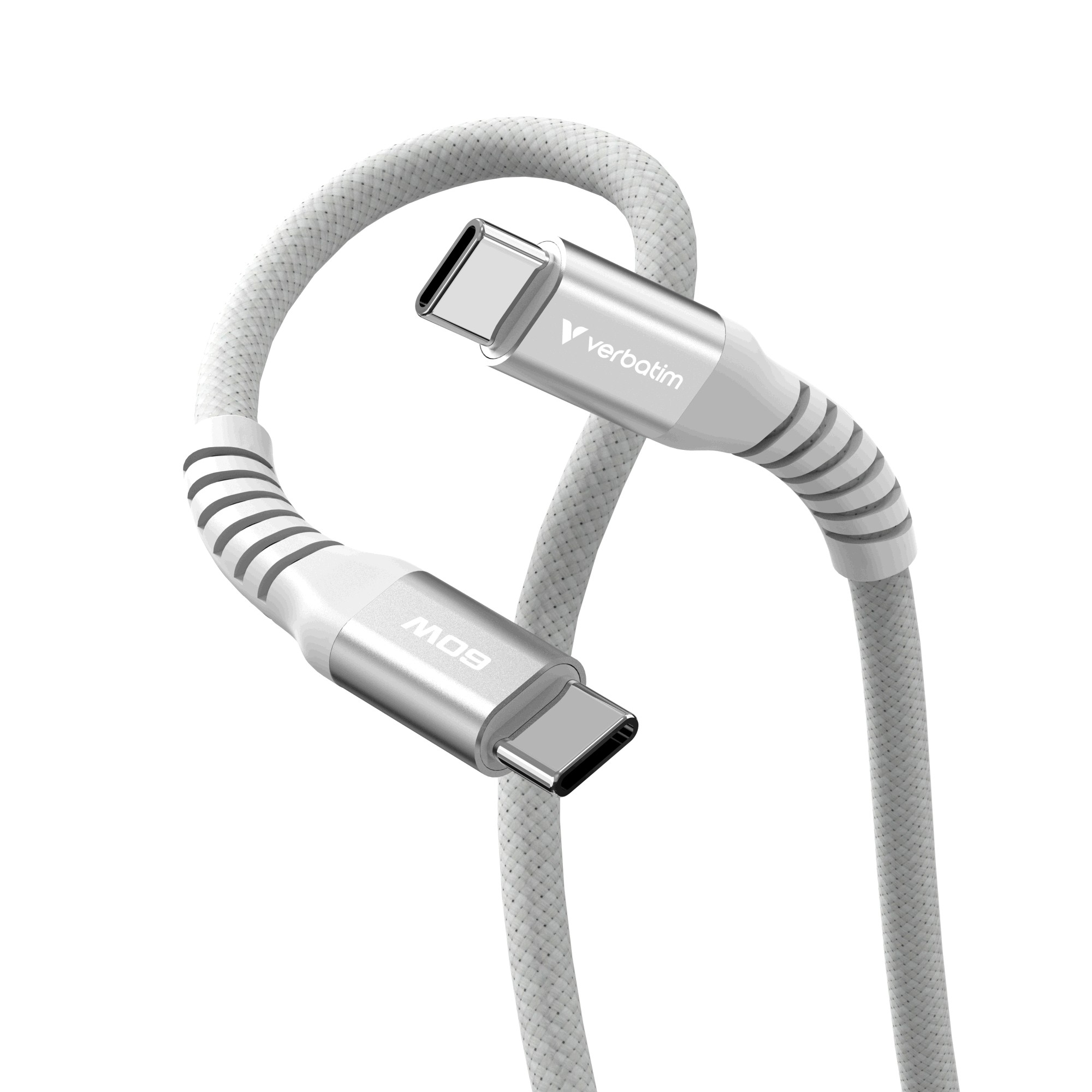 Verbatim Sync & Charge Magnetische Kabel, USB-C, 60W, 1,2m, Grijs