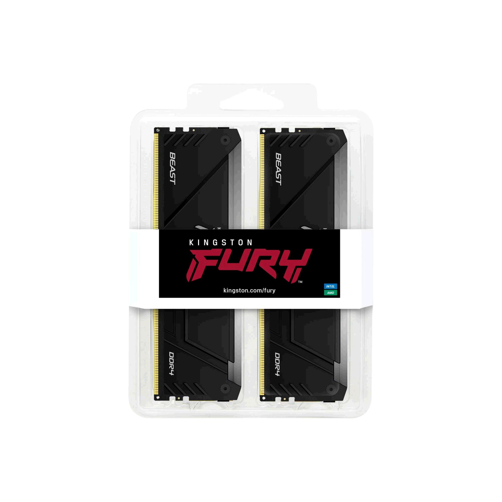 Kingston 32GB Kit DDR4 Fury Beast RGB, XMP