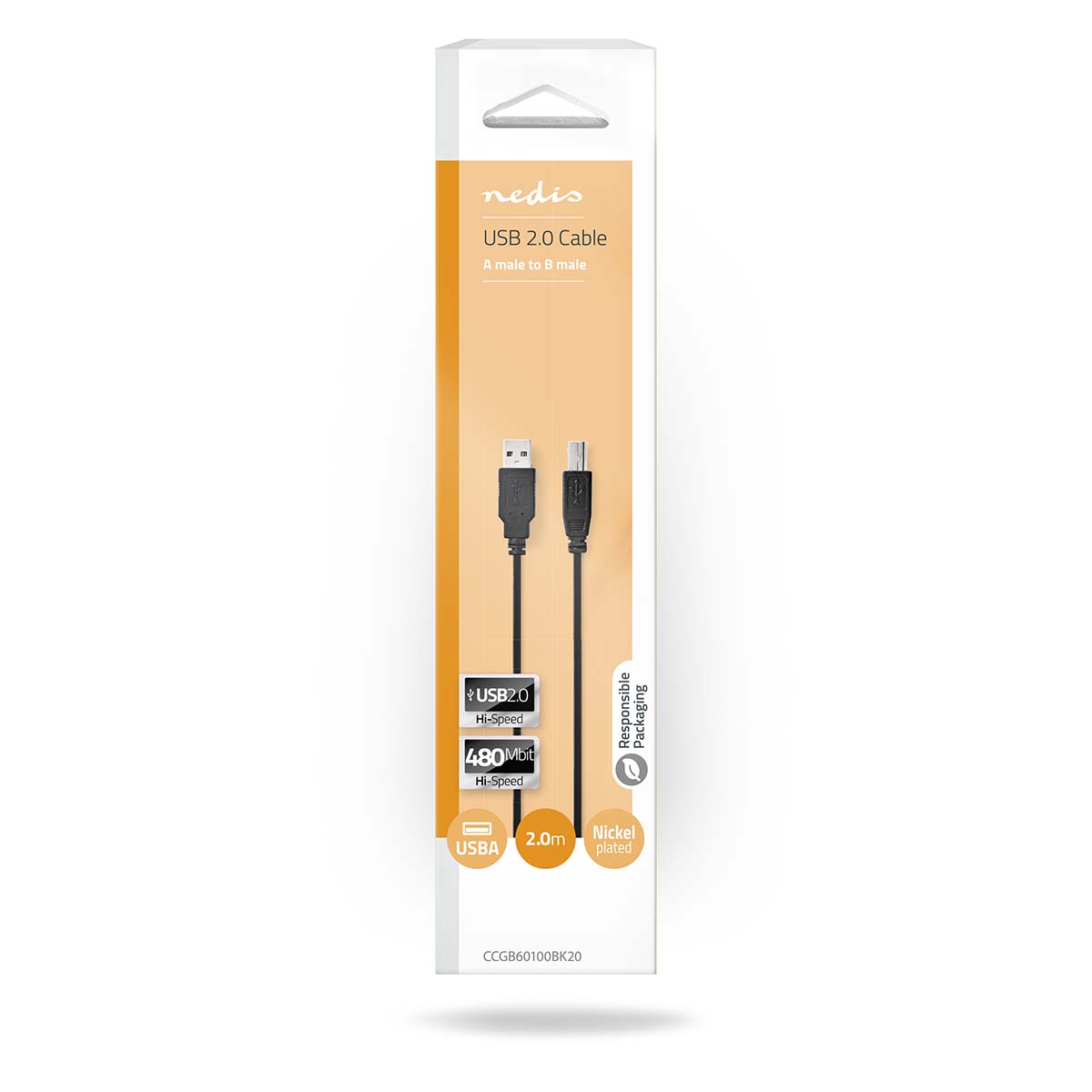 Nedis USB Kabel 2.0 | CCGB60100BK20