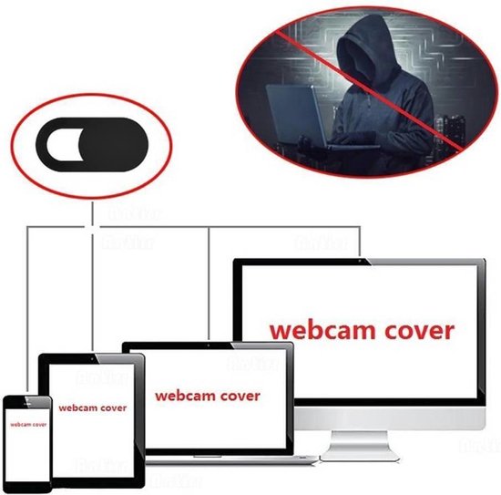 Webcam Privacy Cover, Zwart