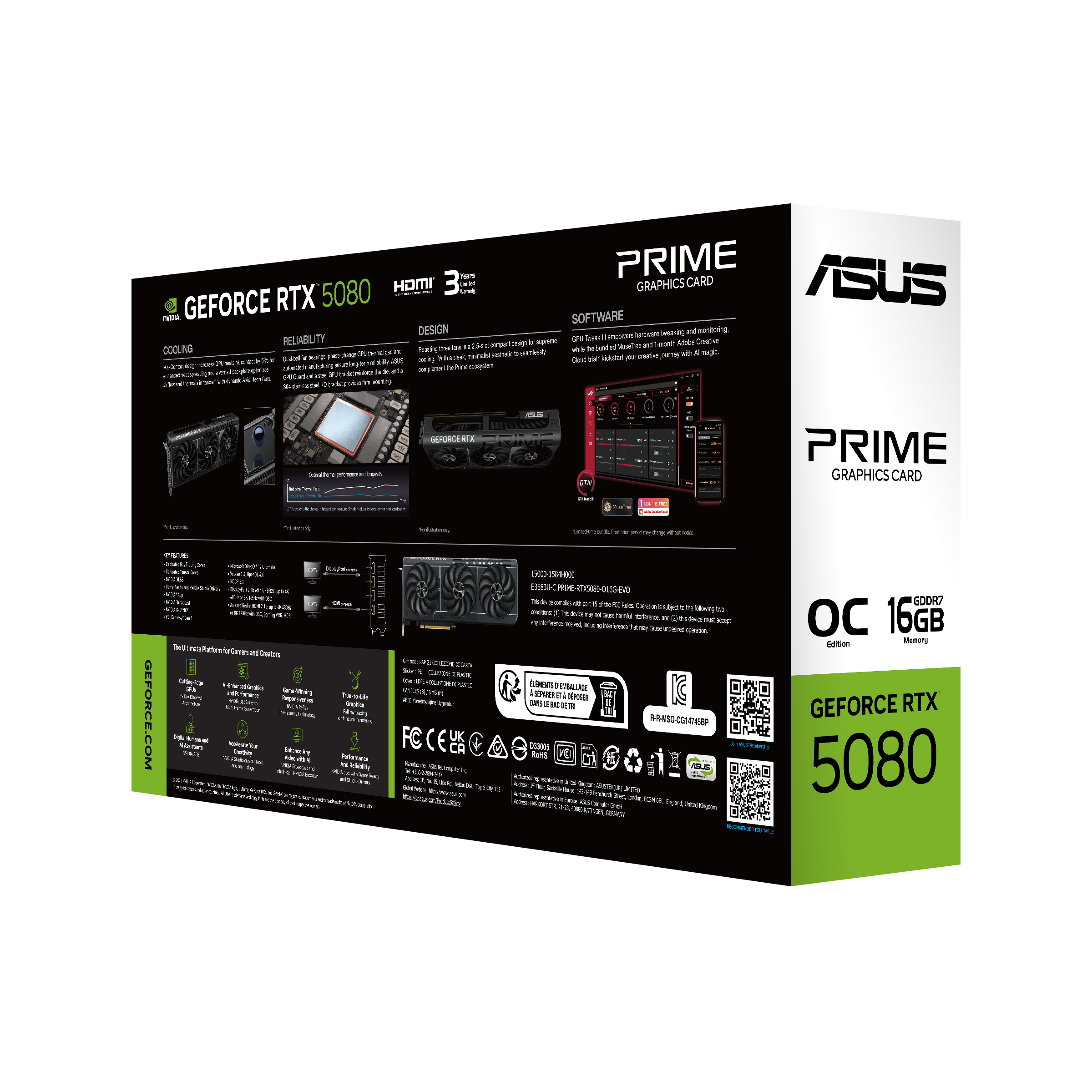 ASUS Prime GeForce RTX 5080 EVO 16GB GDDR7 OC Edition