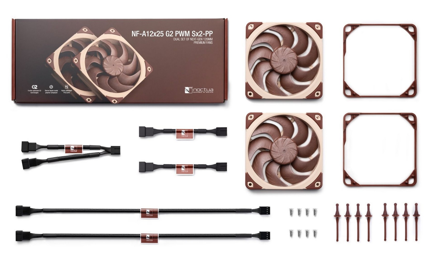 Noctua NF-A12x25 G2 PWM, 120mm, 2-Pack