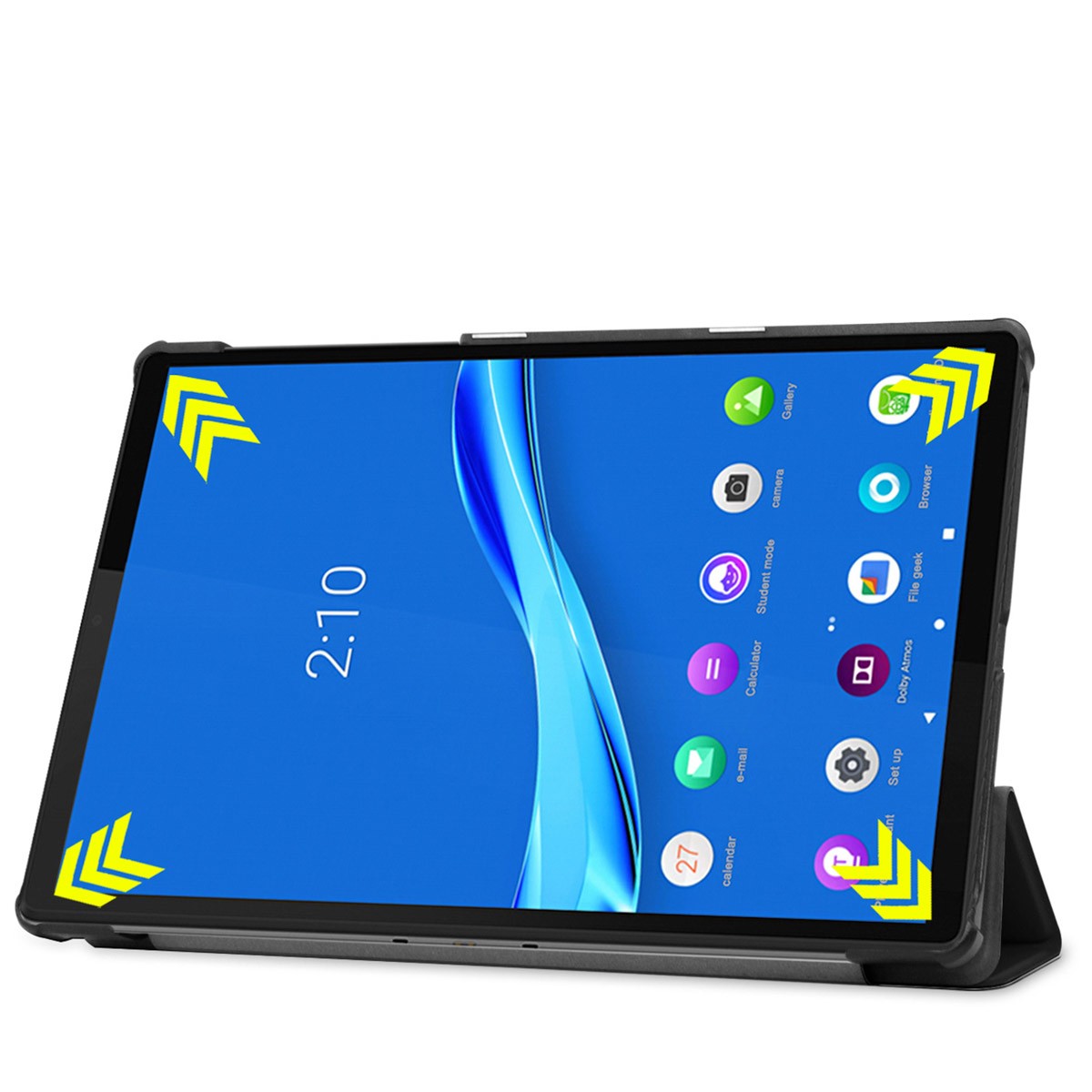 Accezz Trifold Bookcase voor de Lenovo Tab M10 Plus / M10 FHD Plus - Zwart