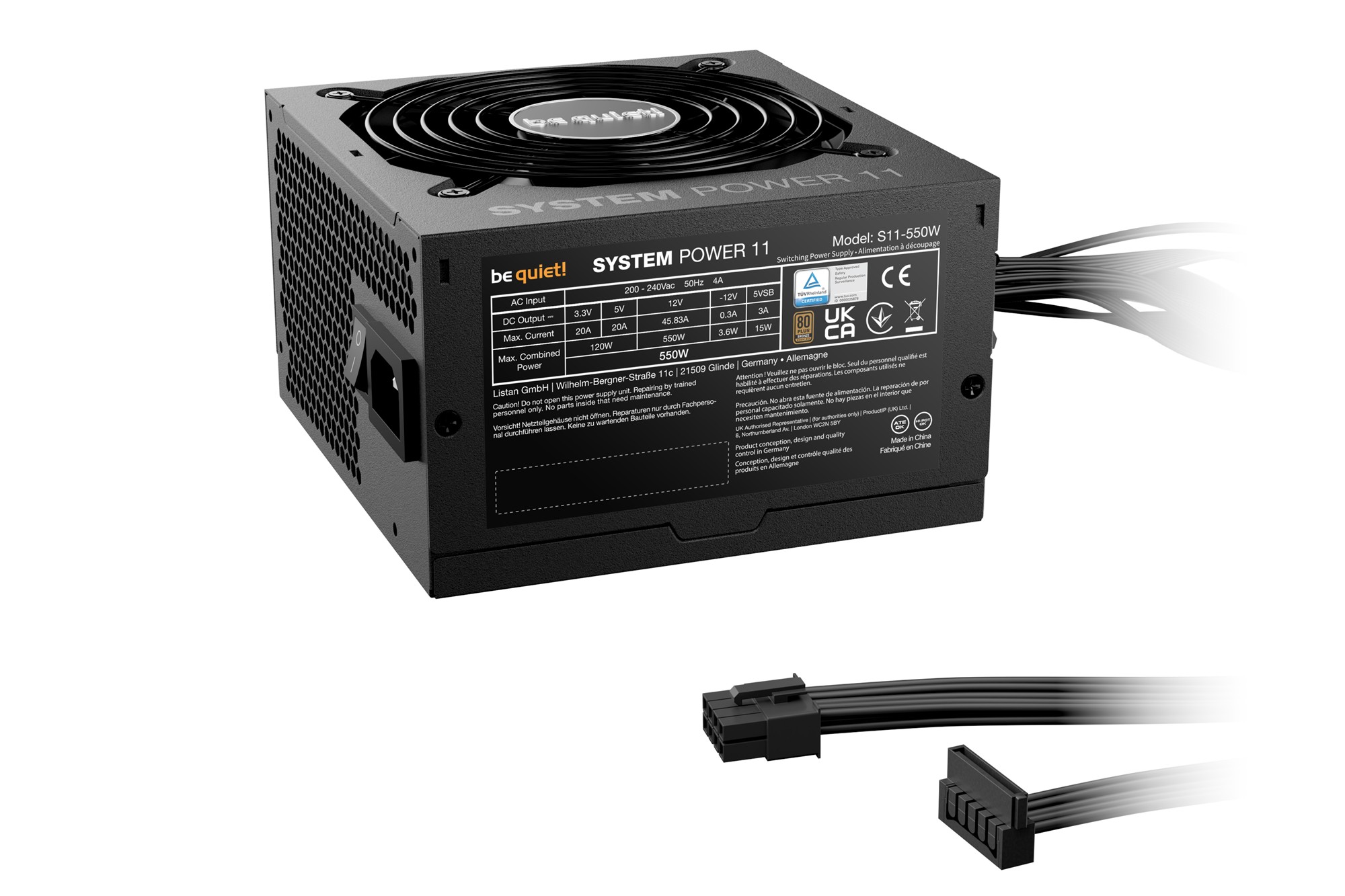 be quiet! System Power 11 550W - ATX3.1 - PCIe5.1 - 80 Plus Bronze