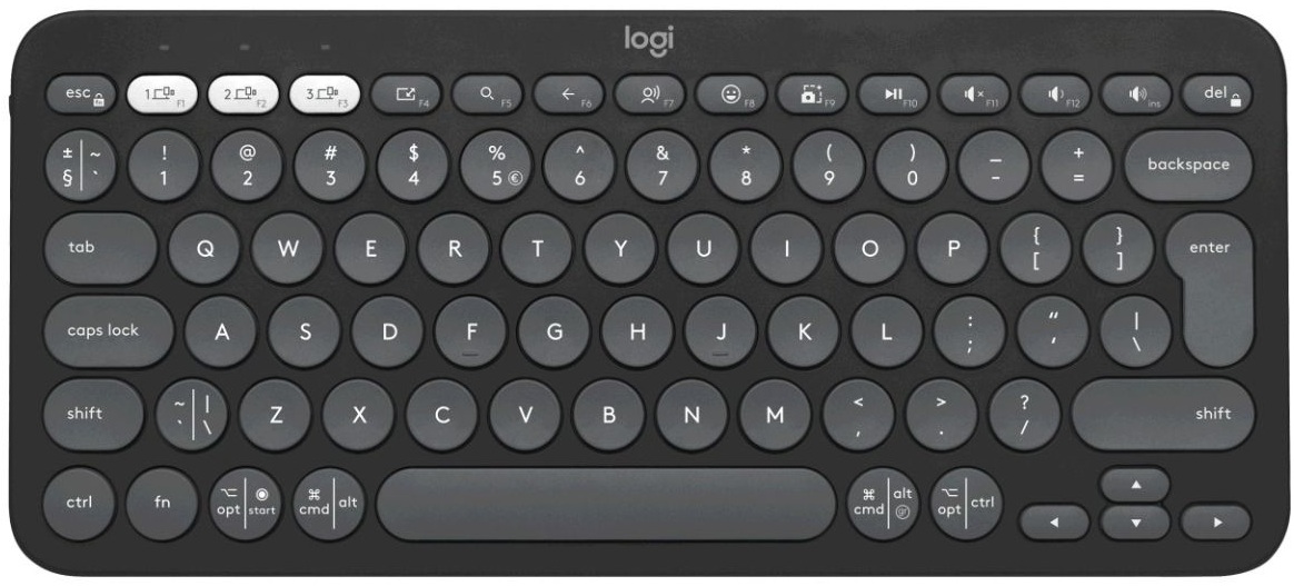 Logitech Pebble Keys 2 K380s Grafiet