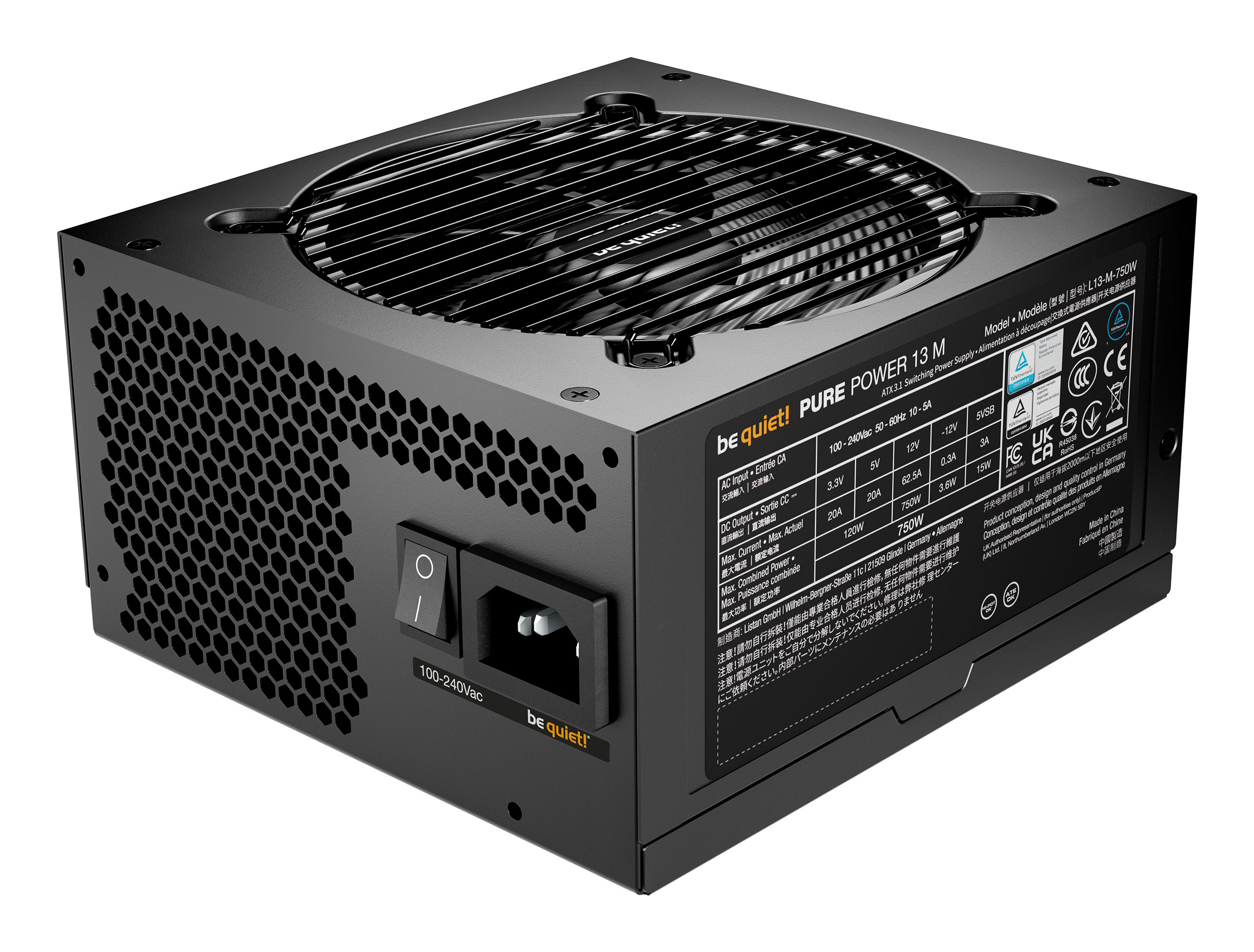 be quiet! Pure Power 13 M | 750W - (Cybenetics ETA Platinum) - Volledig modulair