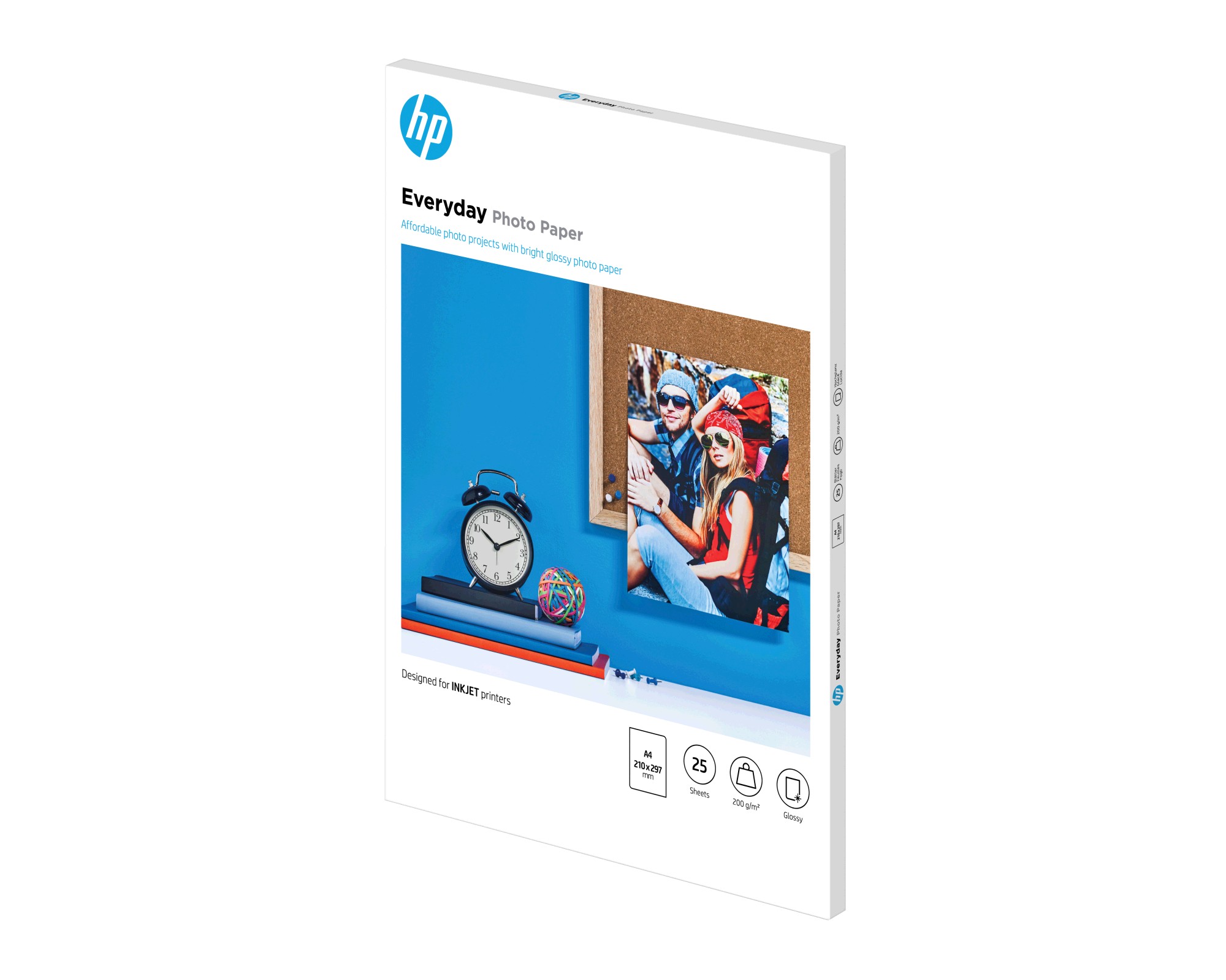 HP Everyday halfglanzend A4 fotopapier 200 gr, (25 vel)