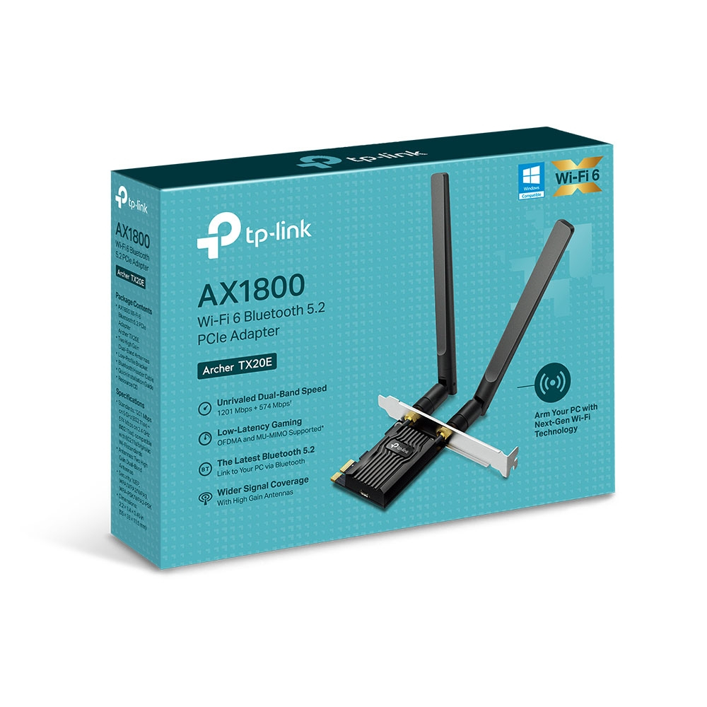 TP-Link Archer TX20E - Wi-Fi 6 - Bluetooth 5.2 - PCI Express Adapter