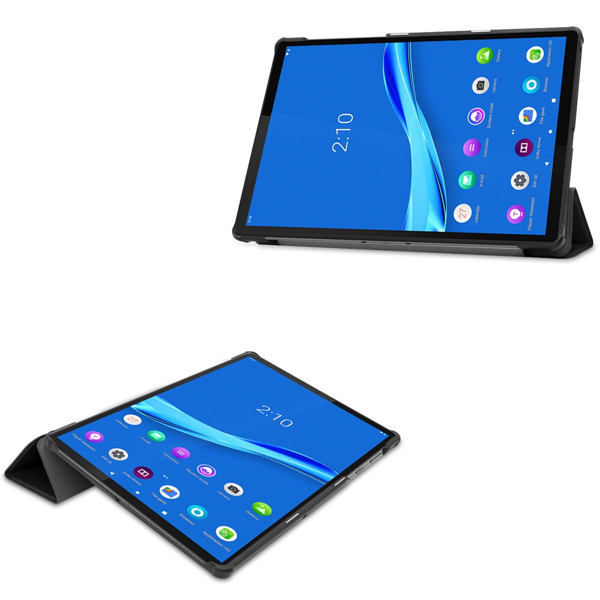 Accezz Trifold Bookcase voor de Lenovo Tab M10 Plus / M10 FHD Plus - Zwart