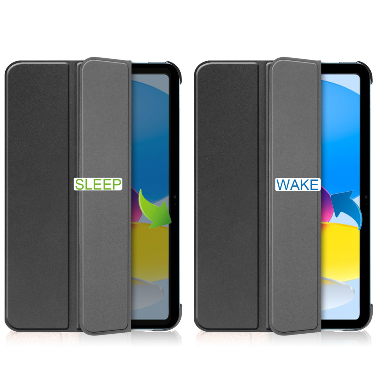Accezz Tri-Fold Case Cover voor Apple iPad 10.9" / iPad 11" (2025) - Zwart
