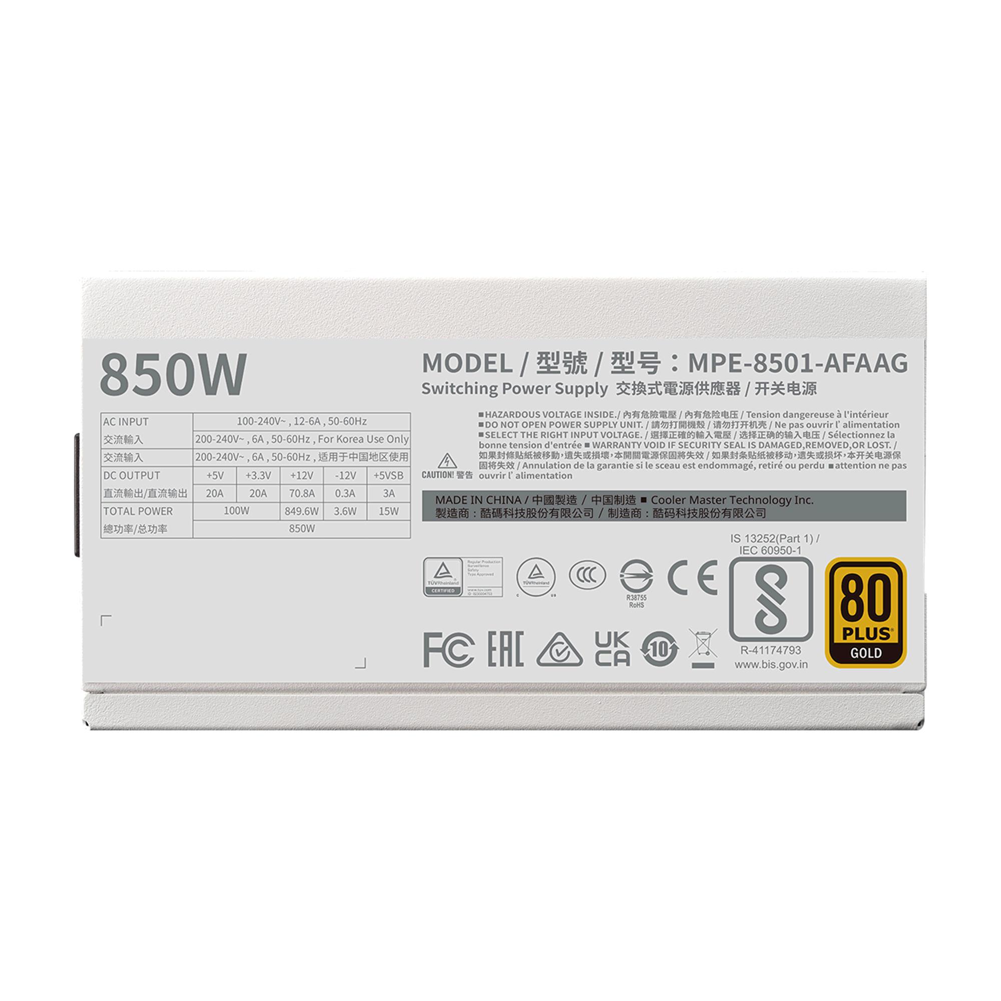 Cooler Master MWE 850W V2 ATX3.0 White Edition