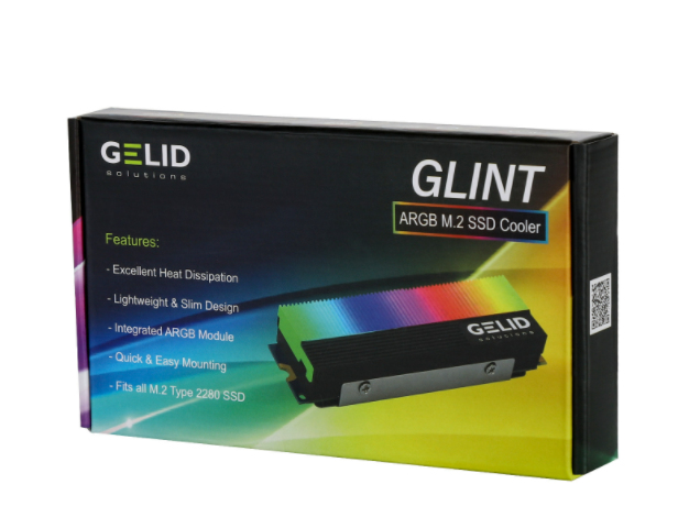 Gelid Solutions Glint ARGB M.2 SSD Cooler - Heatsink