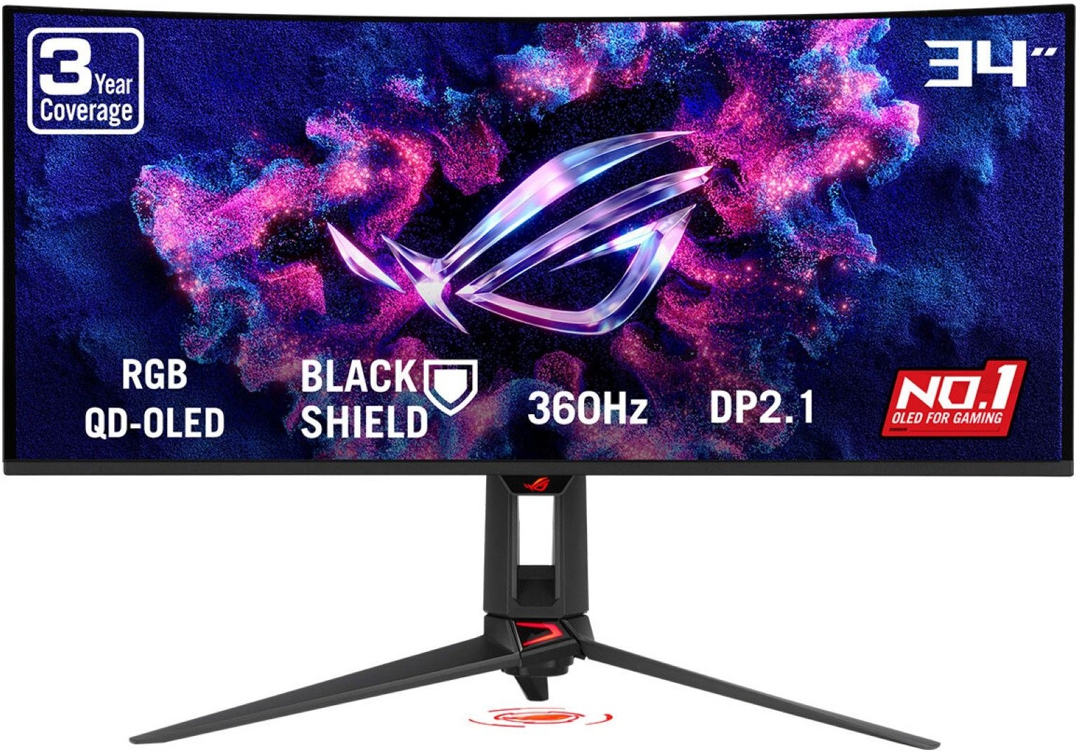 ASUS ROG Swift OLED PG34WCDN - 34\ QD-OLED - Curved - 360Hz - 0.03ms - Hoogte verstelbaar