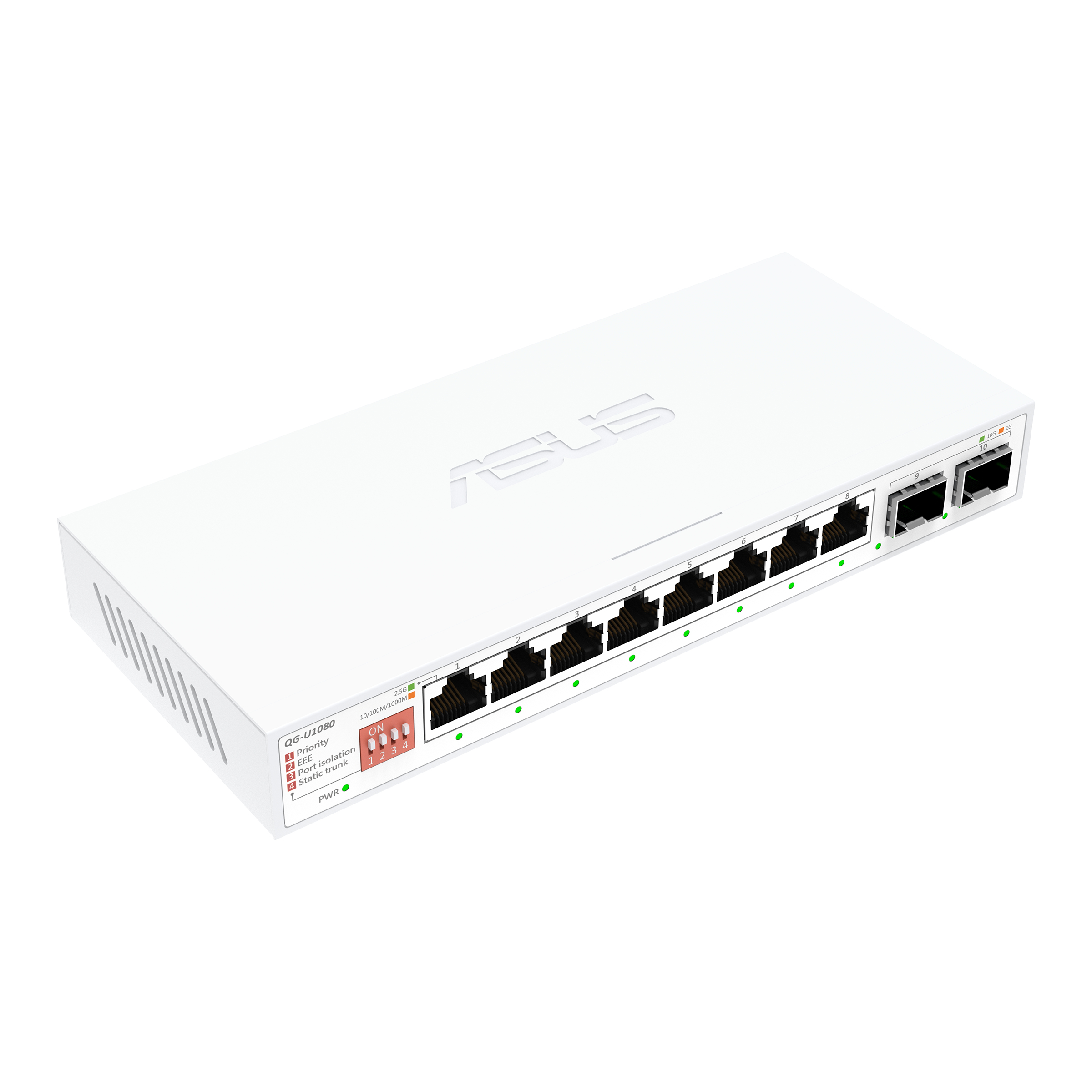 ASUS QG-U1080, 8-Port 2.5G + 2-Port 10G SFP+ Unmanaged Switch