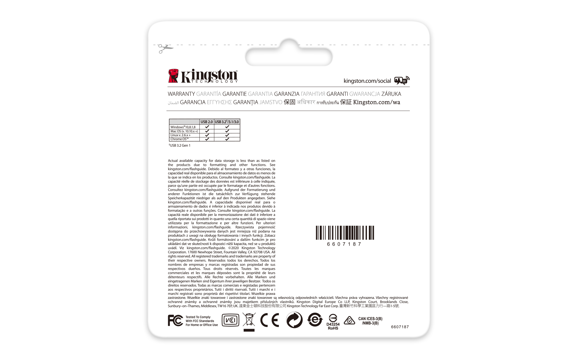 Kingston DataTraveler Kyson - 256GB - USB3.2 Gen 1 - Zilver