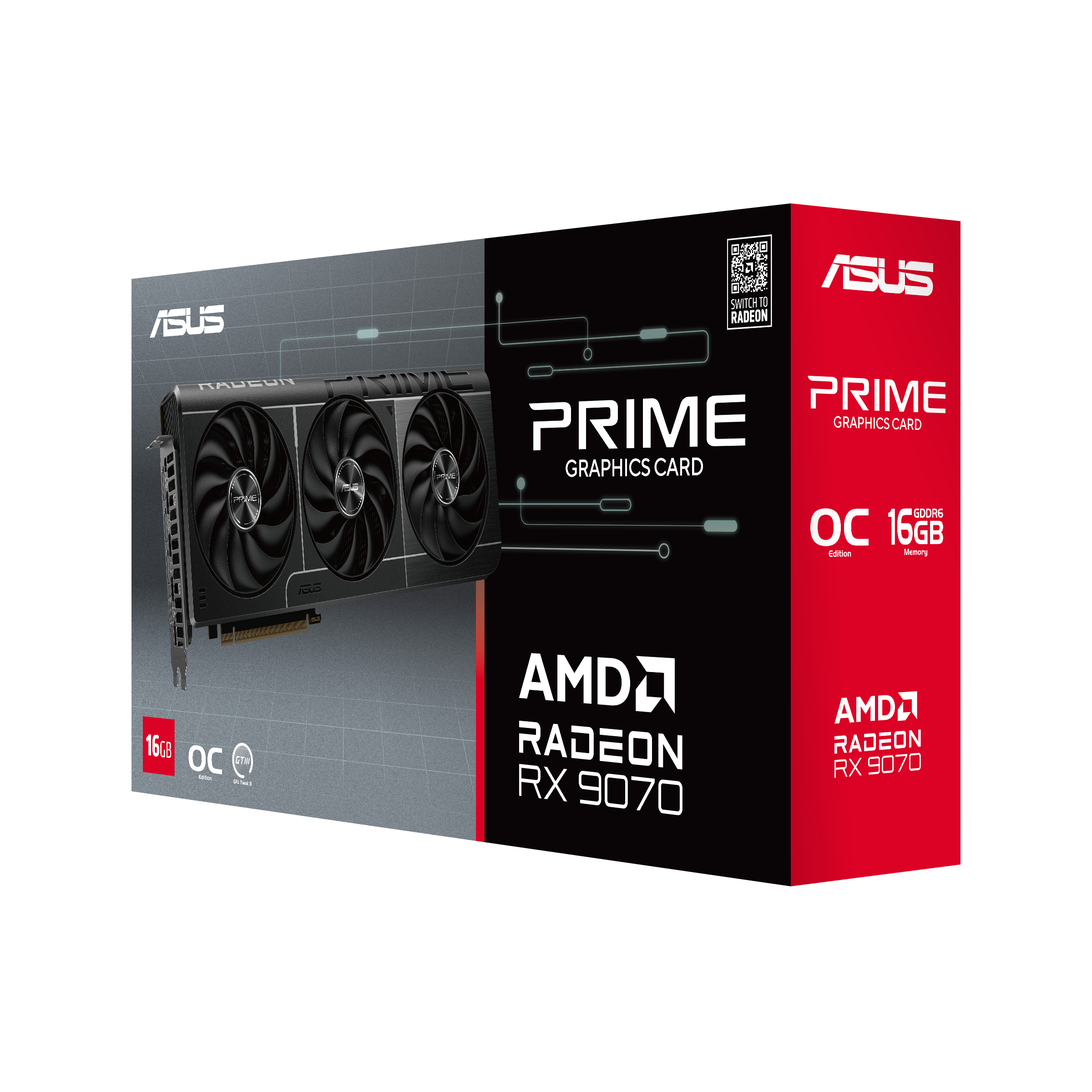 ASUS Prime Radeon RX 9070 OC Edition 16GB GDDR6