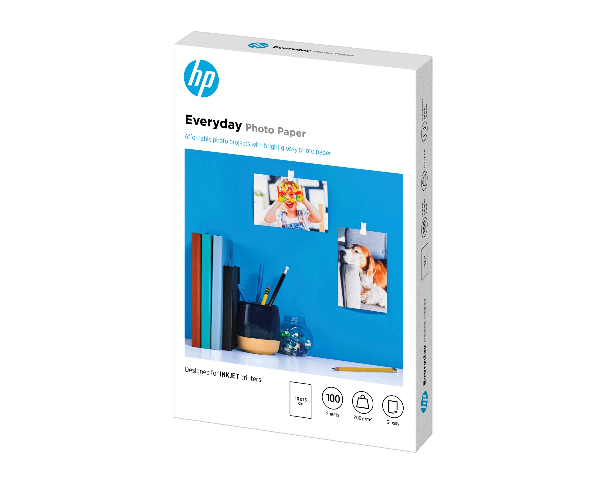 HP Everyday glanzend fotopapier 200 gram, 10 x 15 cm, 100 vel