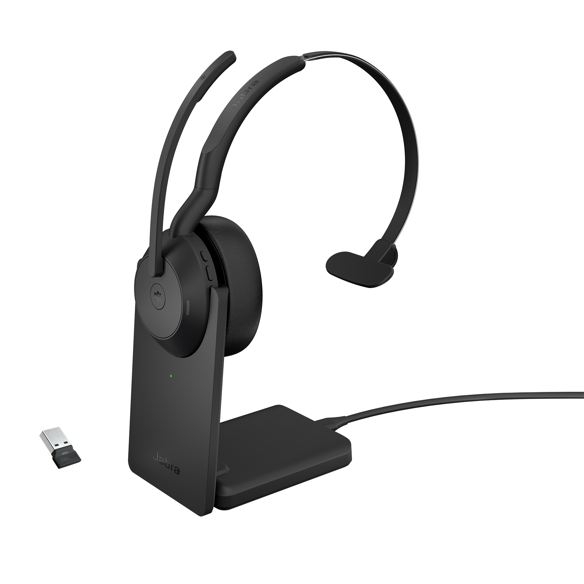 Jabra Evolve2 55 - wireless - Link380a MS mono met oplaadhouder