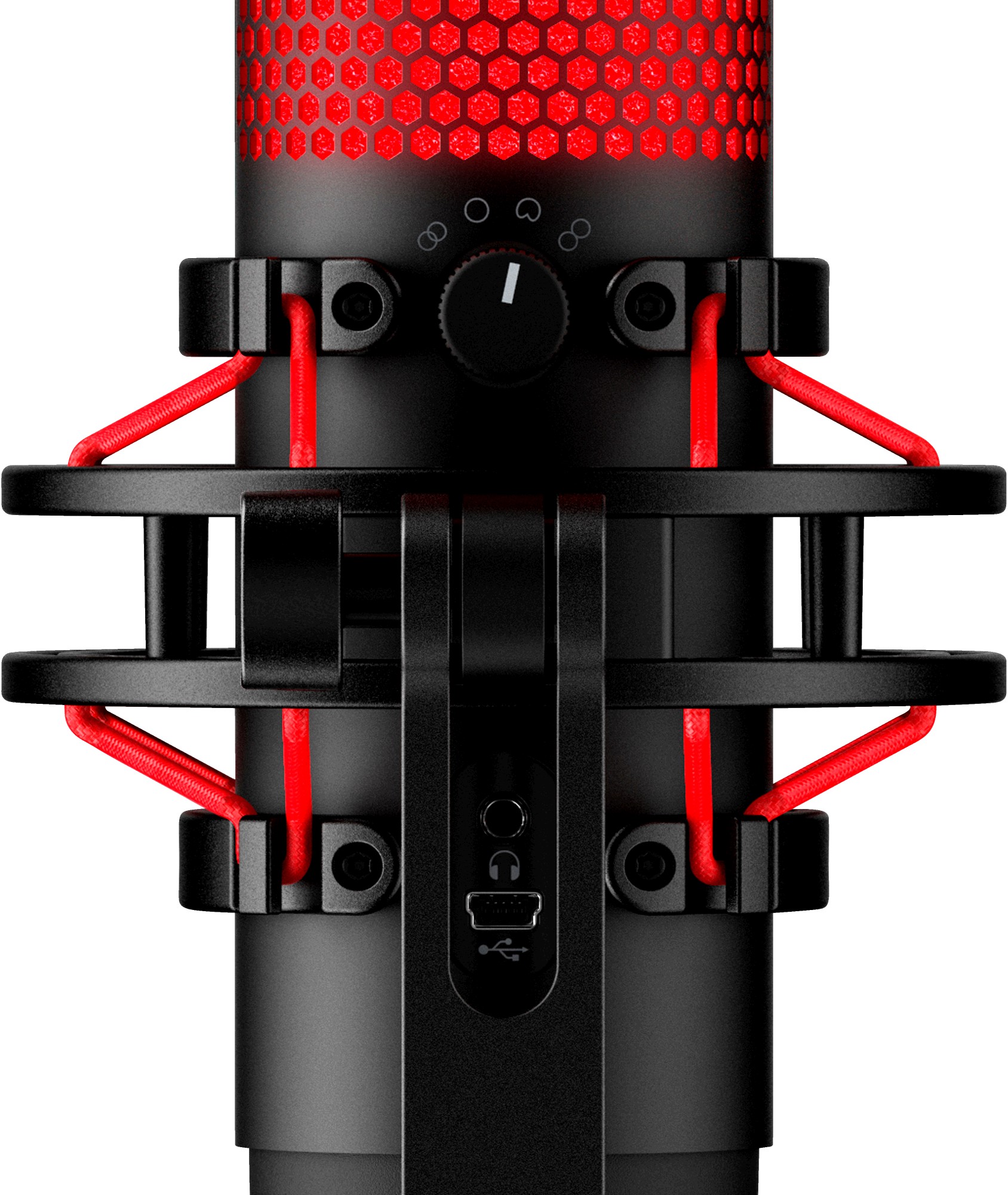 HyperX Microfoon QuadCast, USB, Zwart/Rood