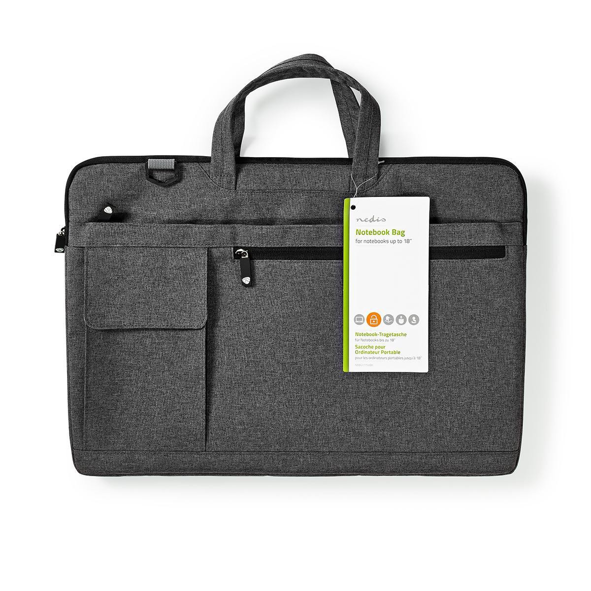 Nedis Laptoptas, 17", Zwart