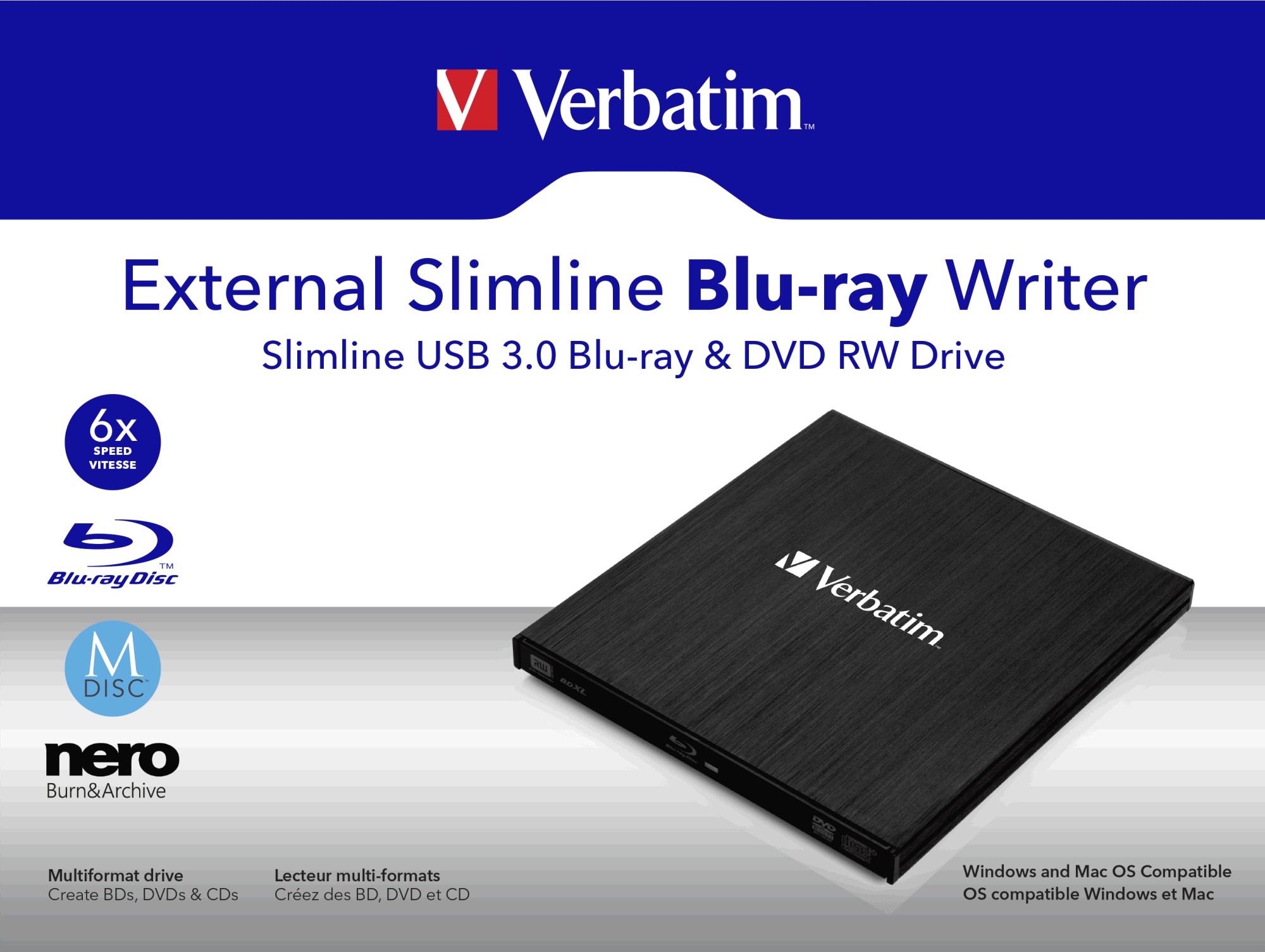 Verbatim Slimline Externe Blu-Ray Brander