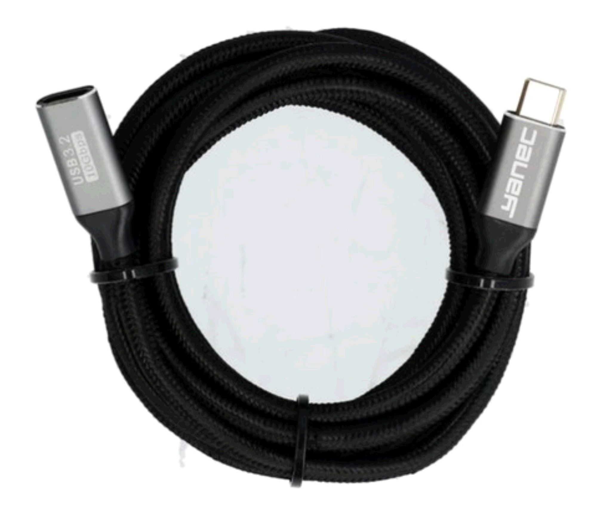 Yanec USB-C verlengkabel 2m Nylon (100W)