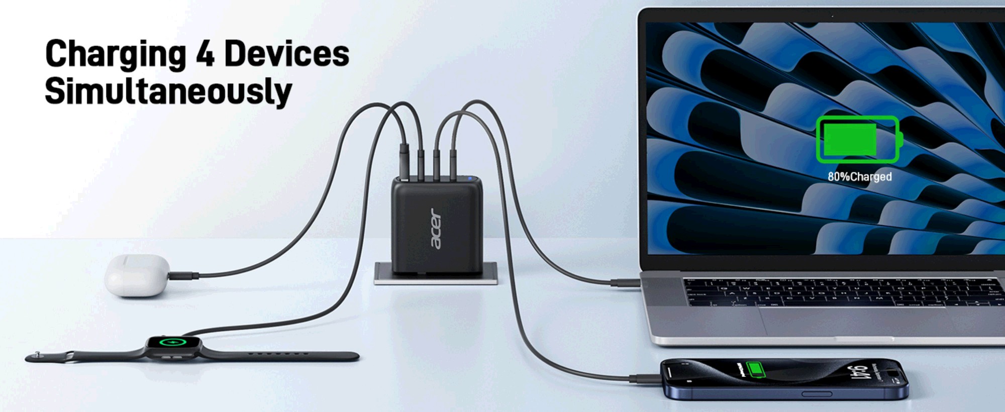 Acer 100W GaN USB-C Oplader