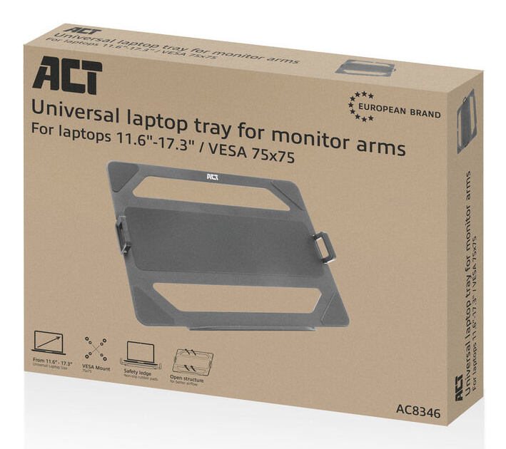ACT Universele laptophouder voor op monitorarmen (11,6\- 17,3\)