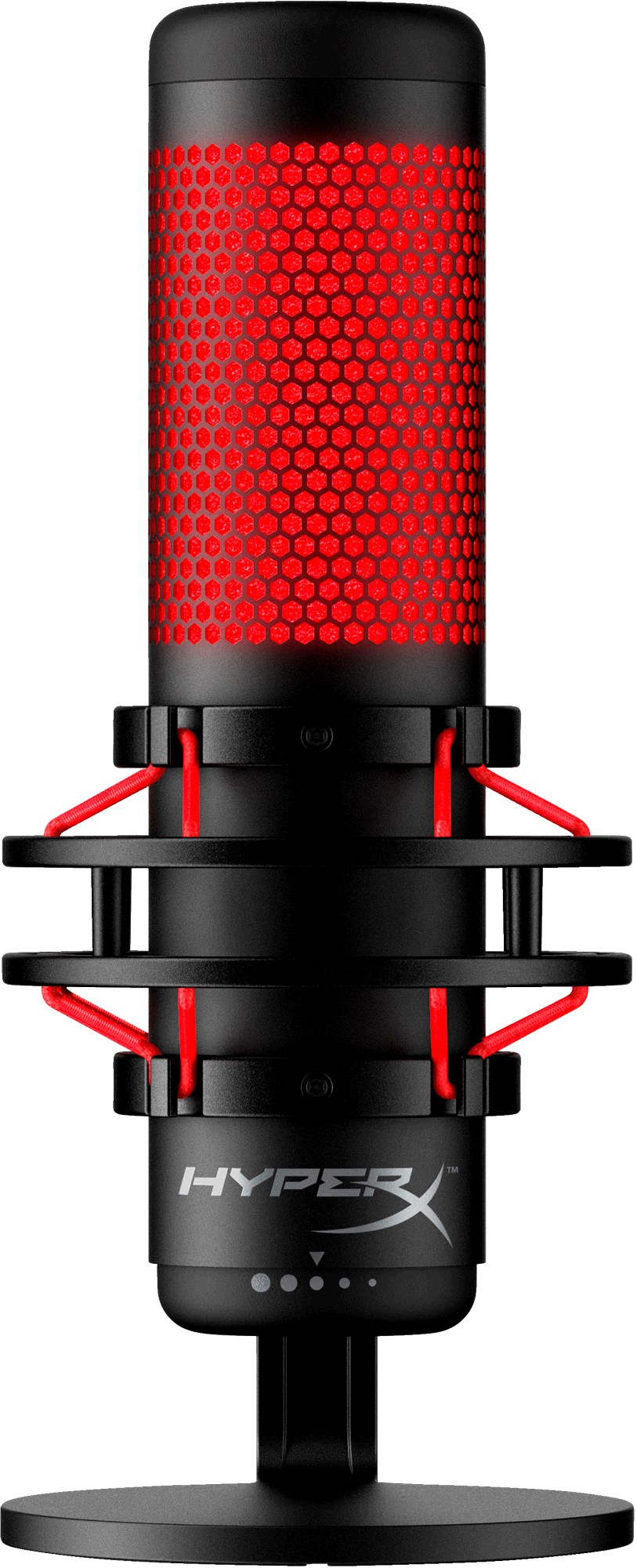 HyperX Microfoon QuadCast, USB, Zwart/Rood