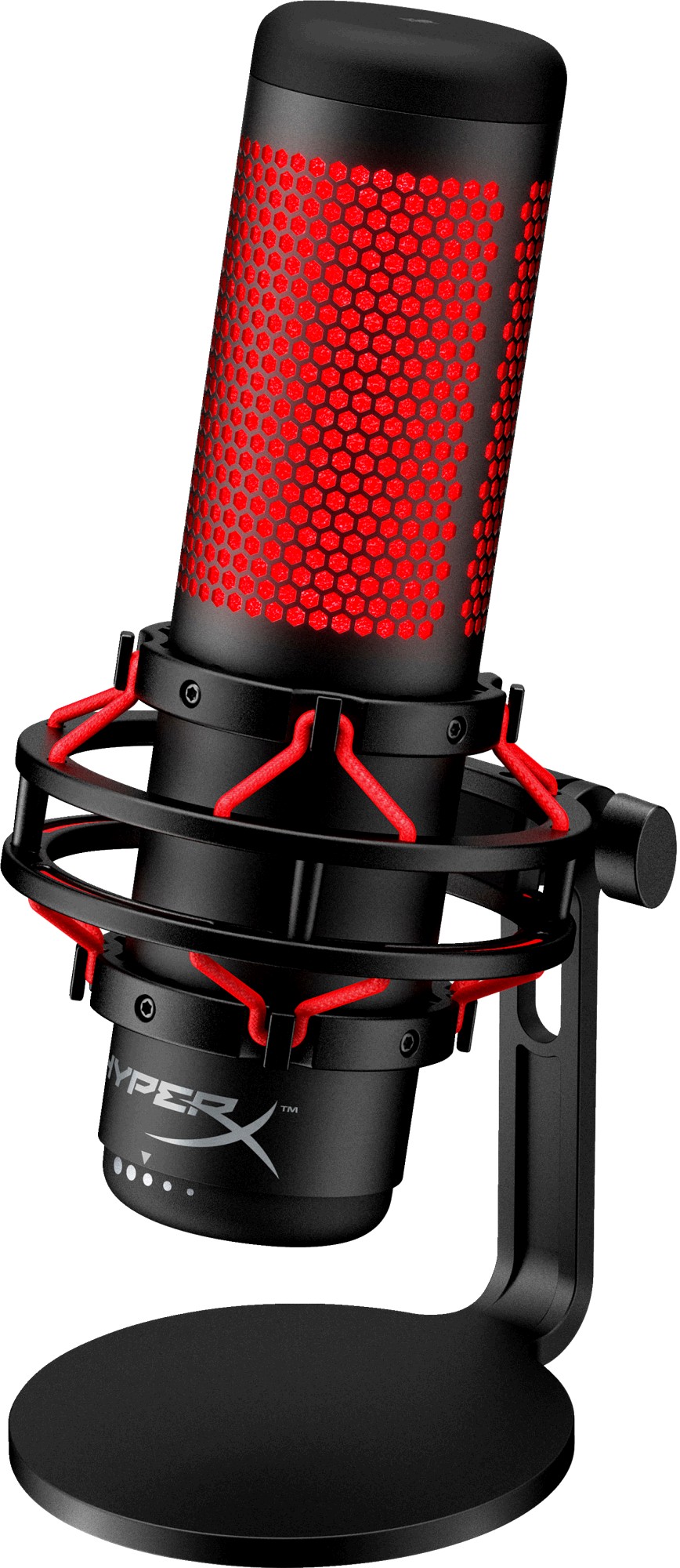 HyperX Microfoon QuadCast, USB, Zwart/Rood