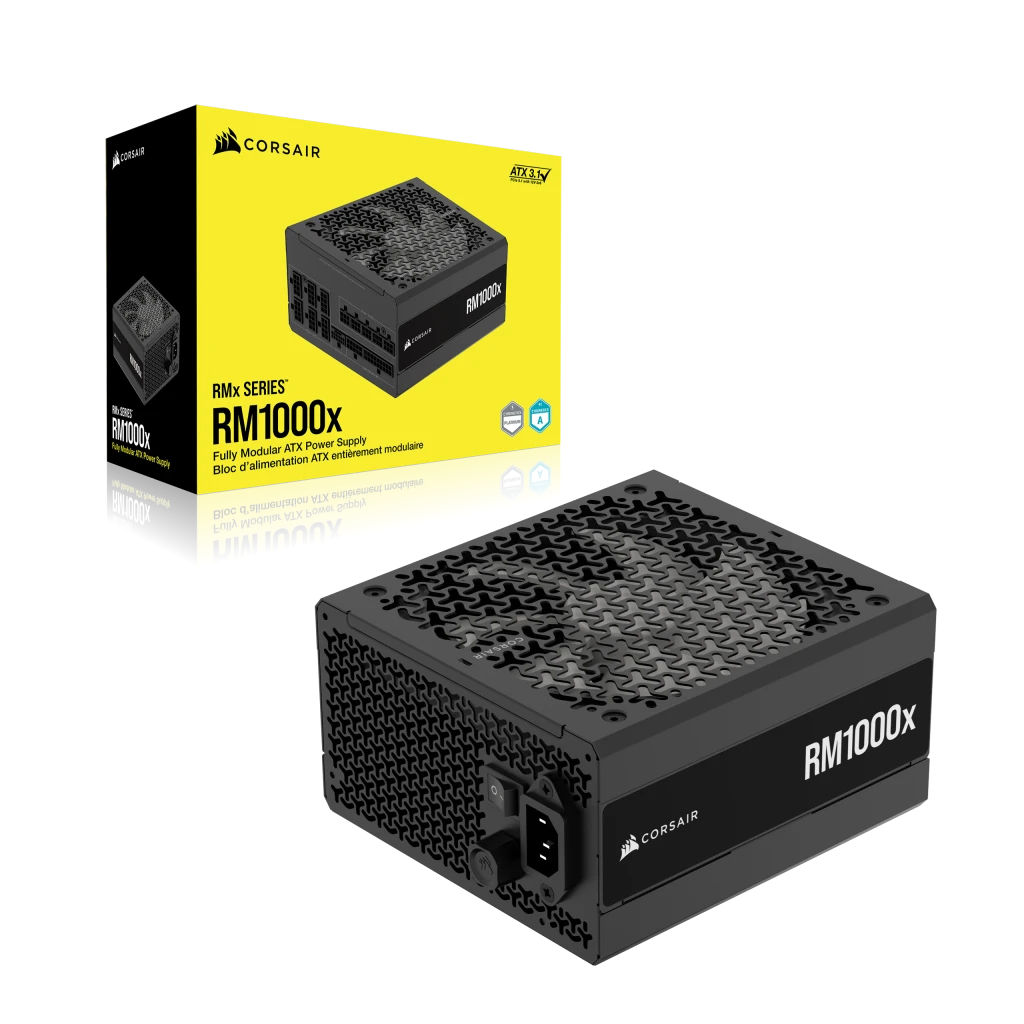 Corsair RM1000x (2024) - 1000W - ATX3.1 - PCIe5.1 - 80 PLUS Gold - Voeding