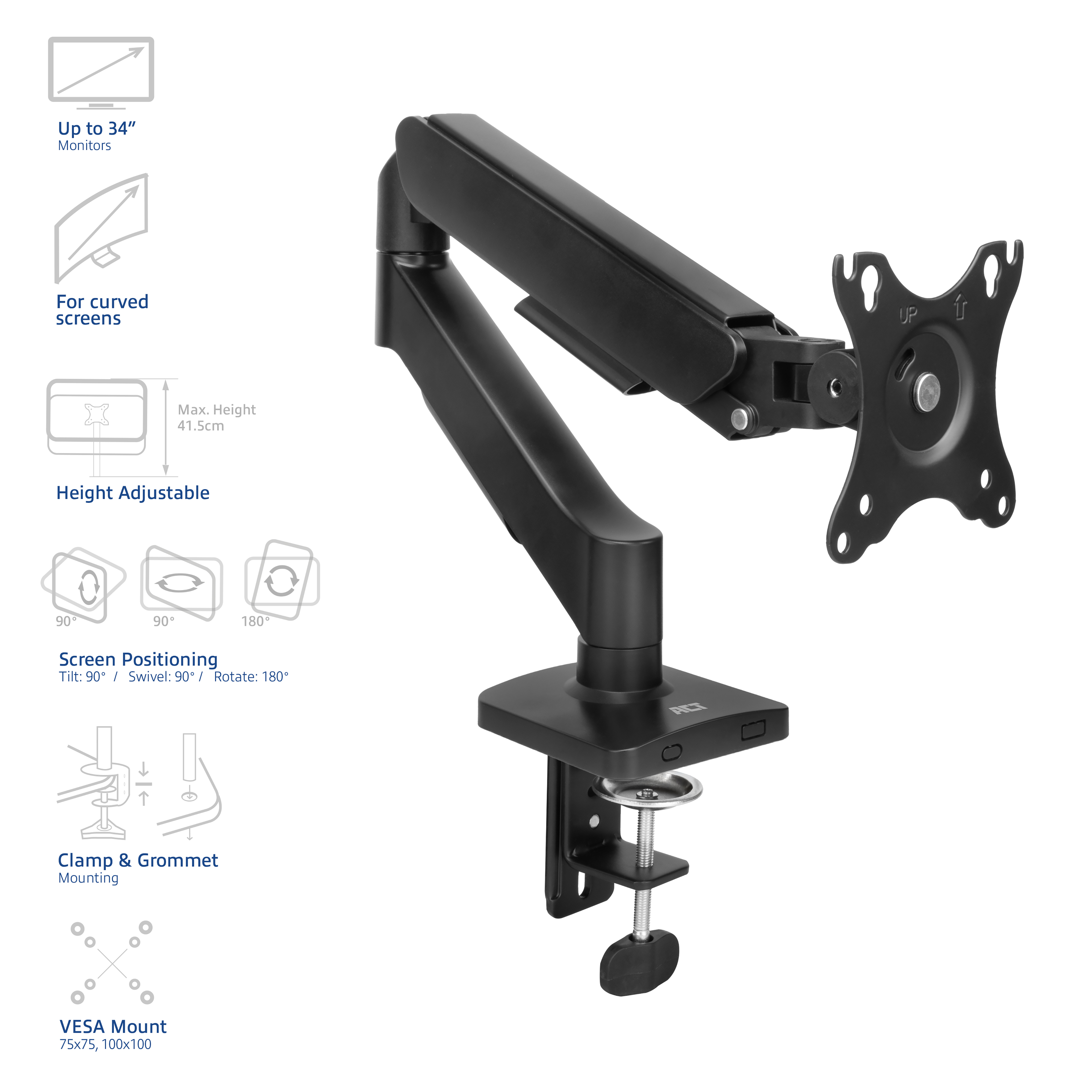 ACT AC8313 Monitorarm Essentials - Gasveer - 1 Monitor