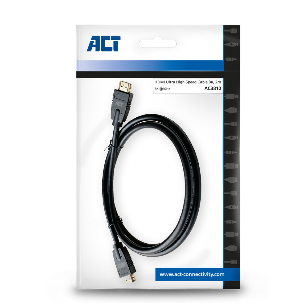 ACT AC3810 - HDMI 8K Ultra High Speed kabel v2.1- 2m