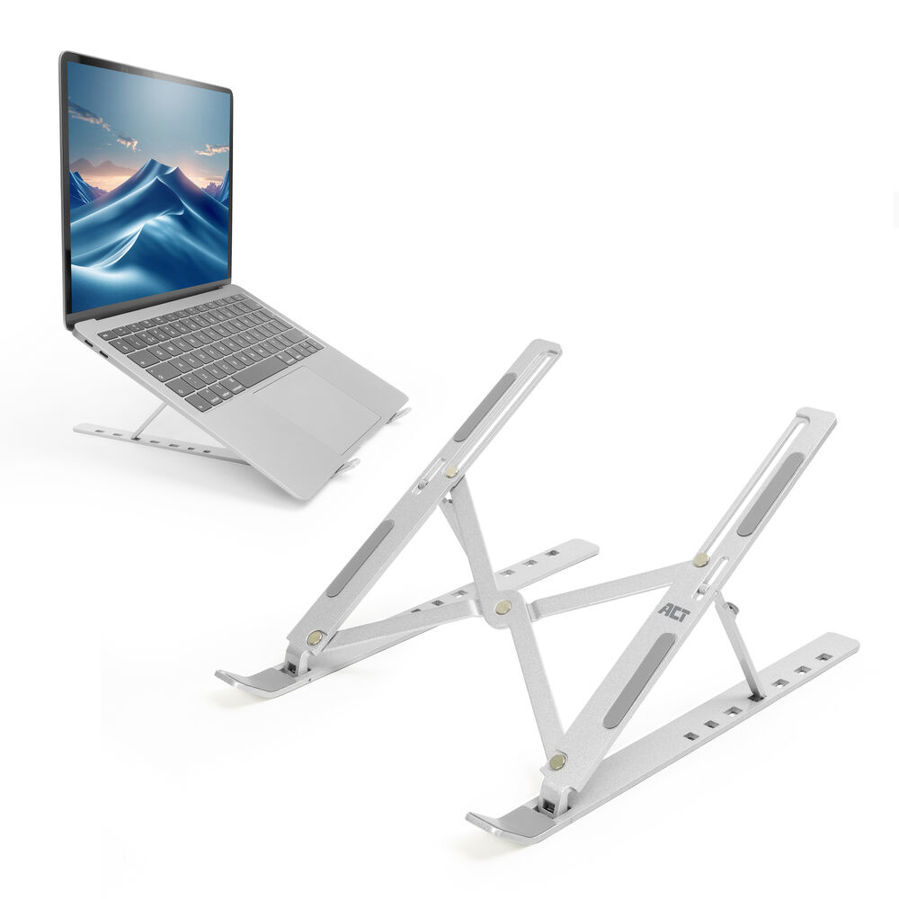 ACT AC8121 Laptopstandaard Essentials - Inklapbaar - In hoogte verstelbaar in 7 standen