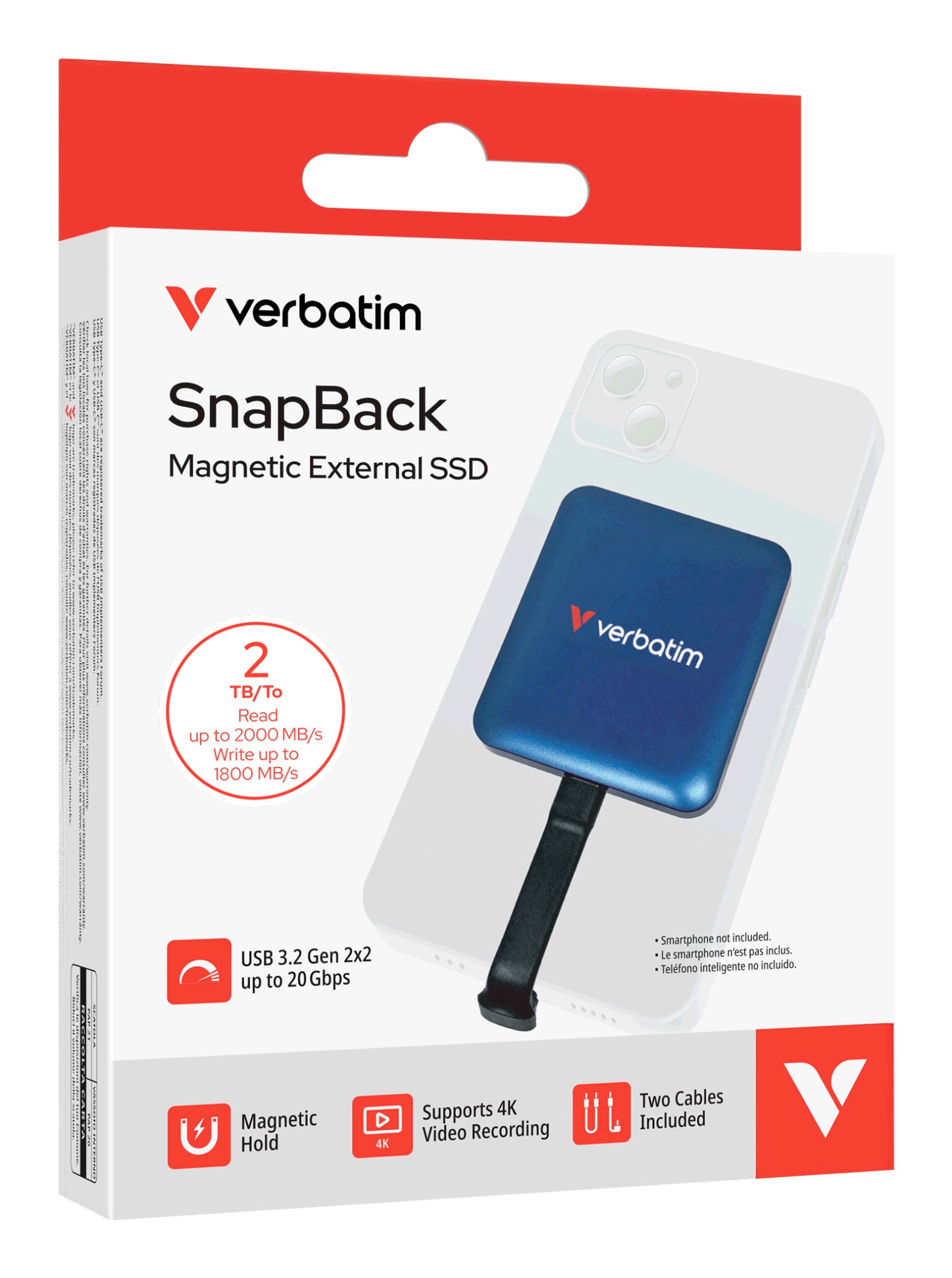 Verbatim SnapBack 2TB MagSafe Blue