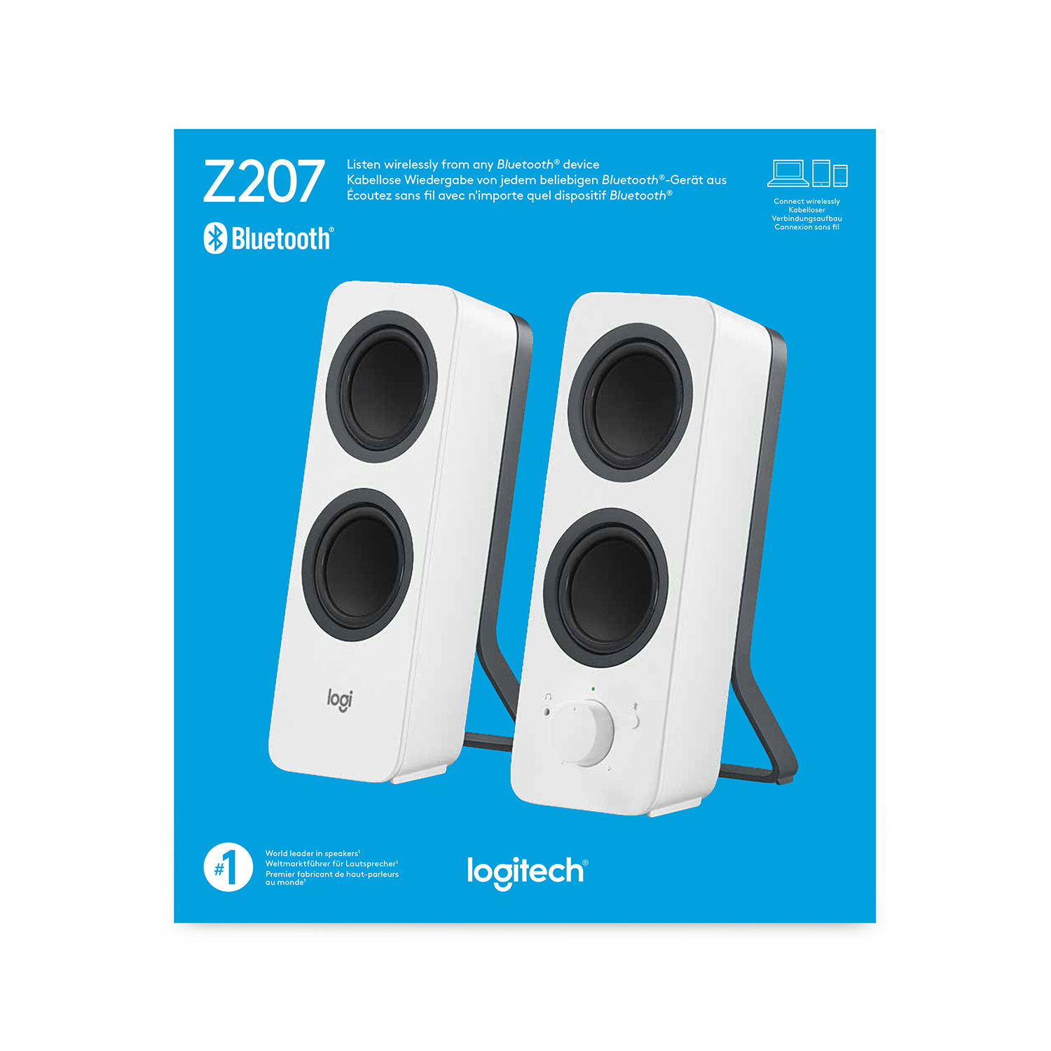 Logitech Z207 Bluetooth Computer Speakers - Wit