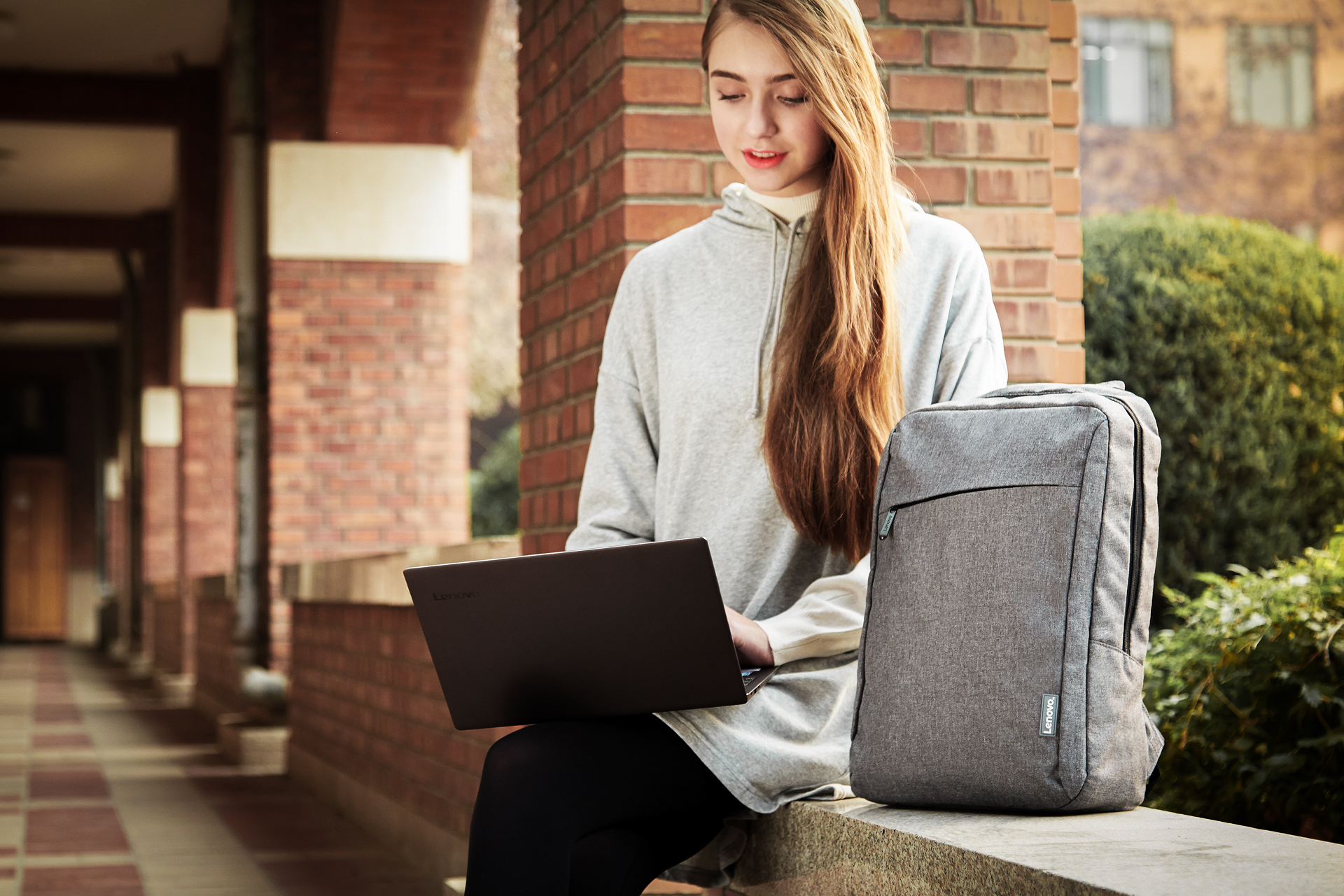 Lenovo 15.6” Laptop Casual Backpack B210 Grey-ROW