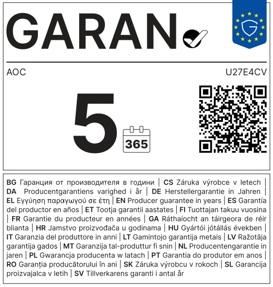 AOC U27E4CV Docking Monitor