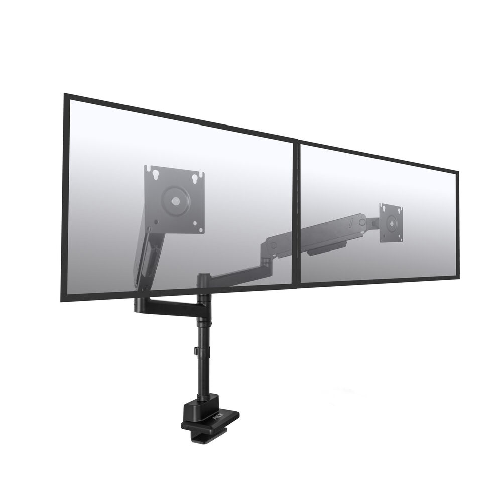 ACT AC8330 Monitorarm Office Solid Pro - Gasveer - 2 schermen tot 34\ - Paalbevestiging