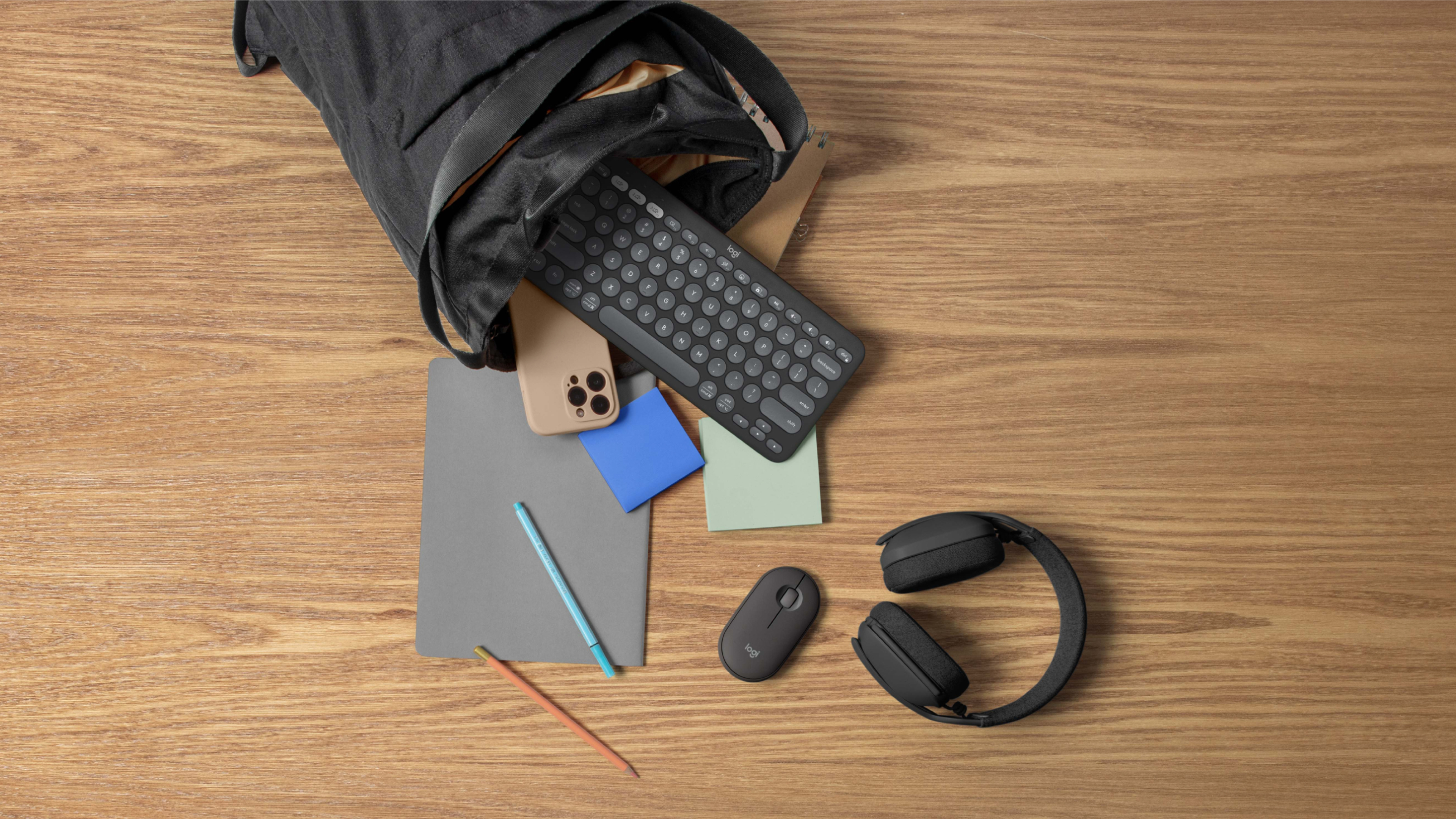 Logitech Toetsenbord & Muis Combo Pebble2, Bluetooth, Zwart